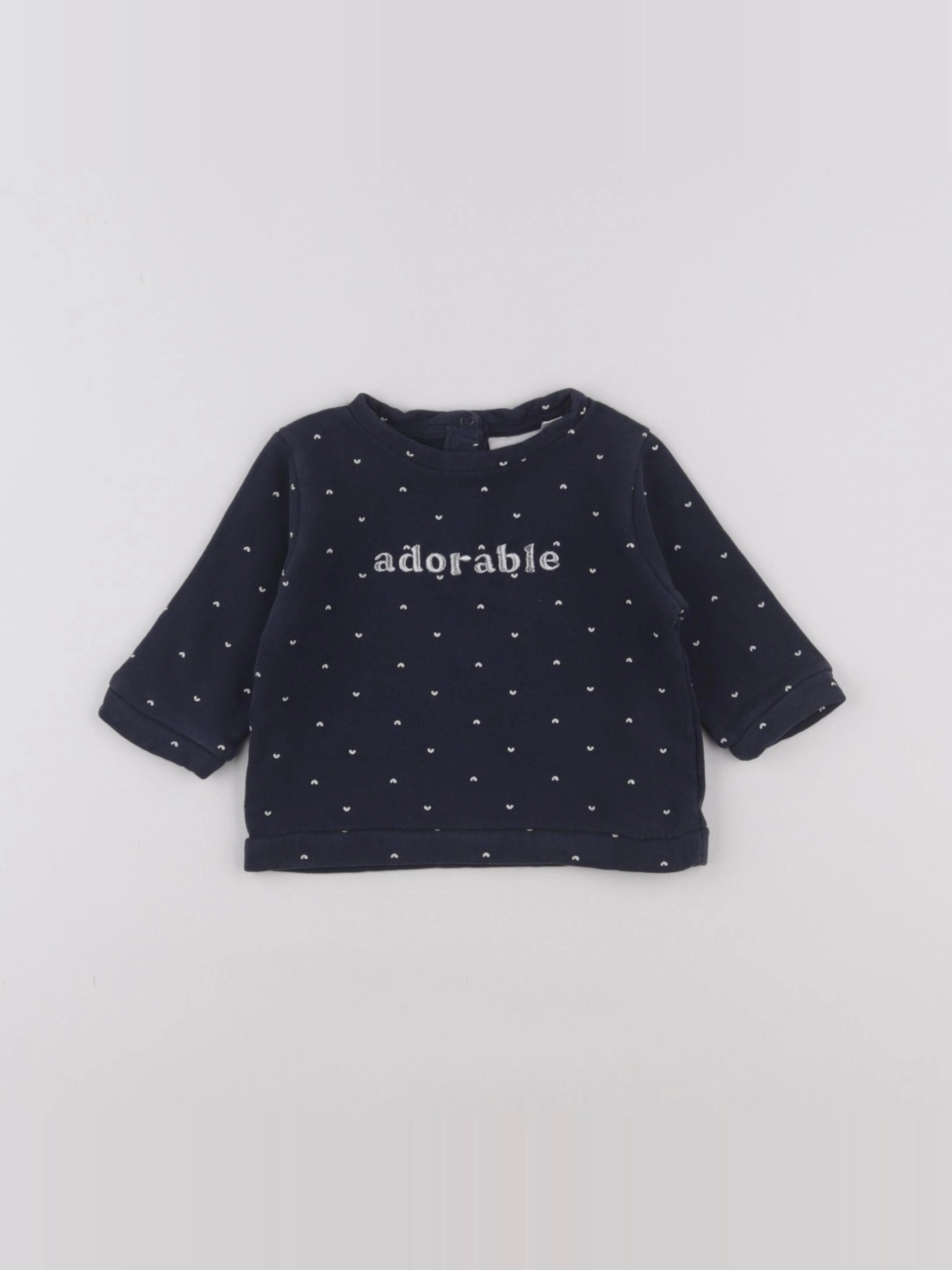 Vertbaudet - sweat bleu - 3 mois