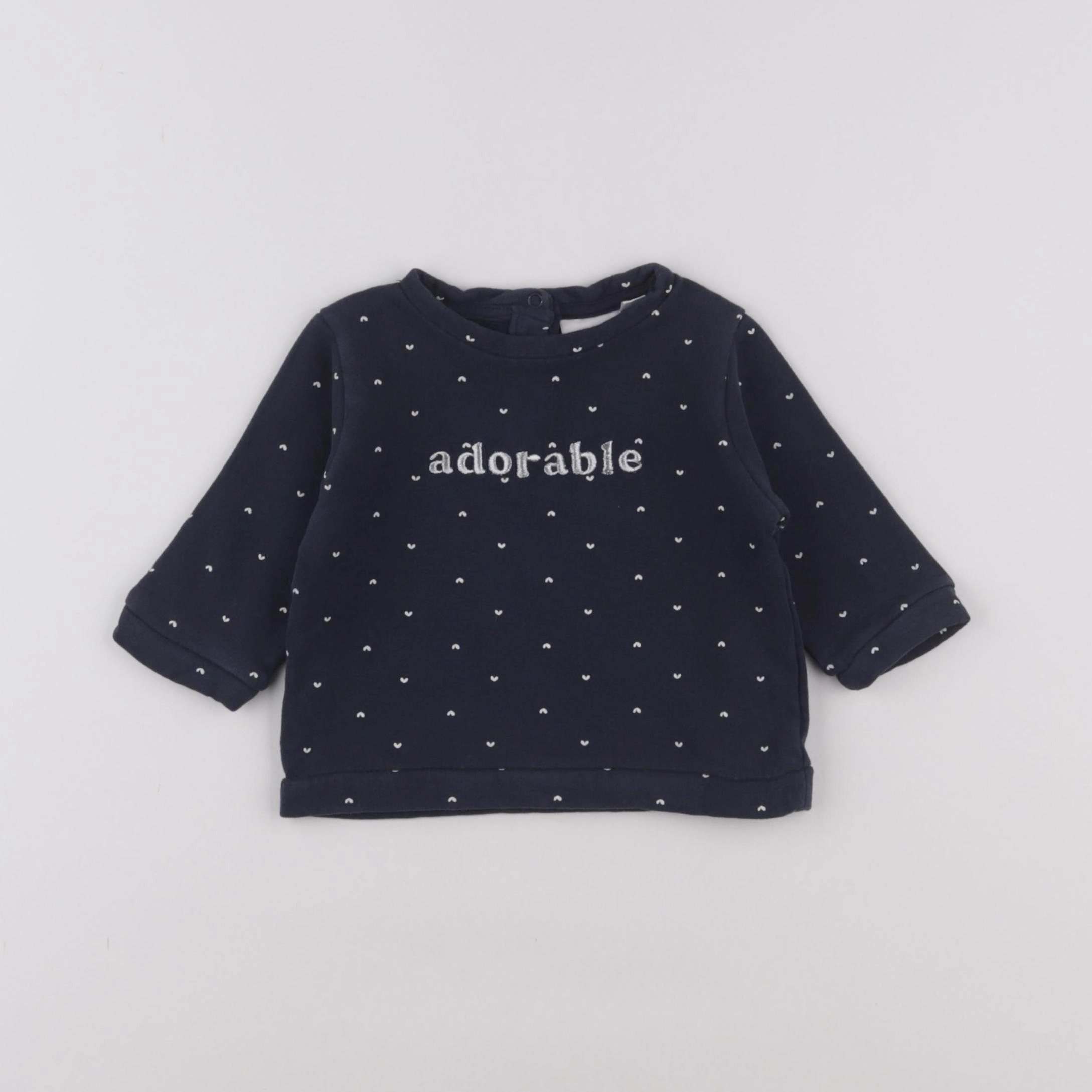 Vertbaudet - sweat bleu - 3 mois