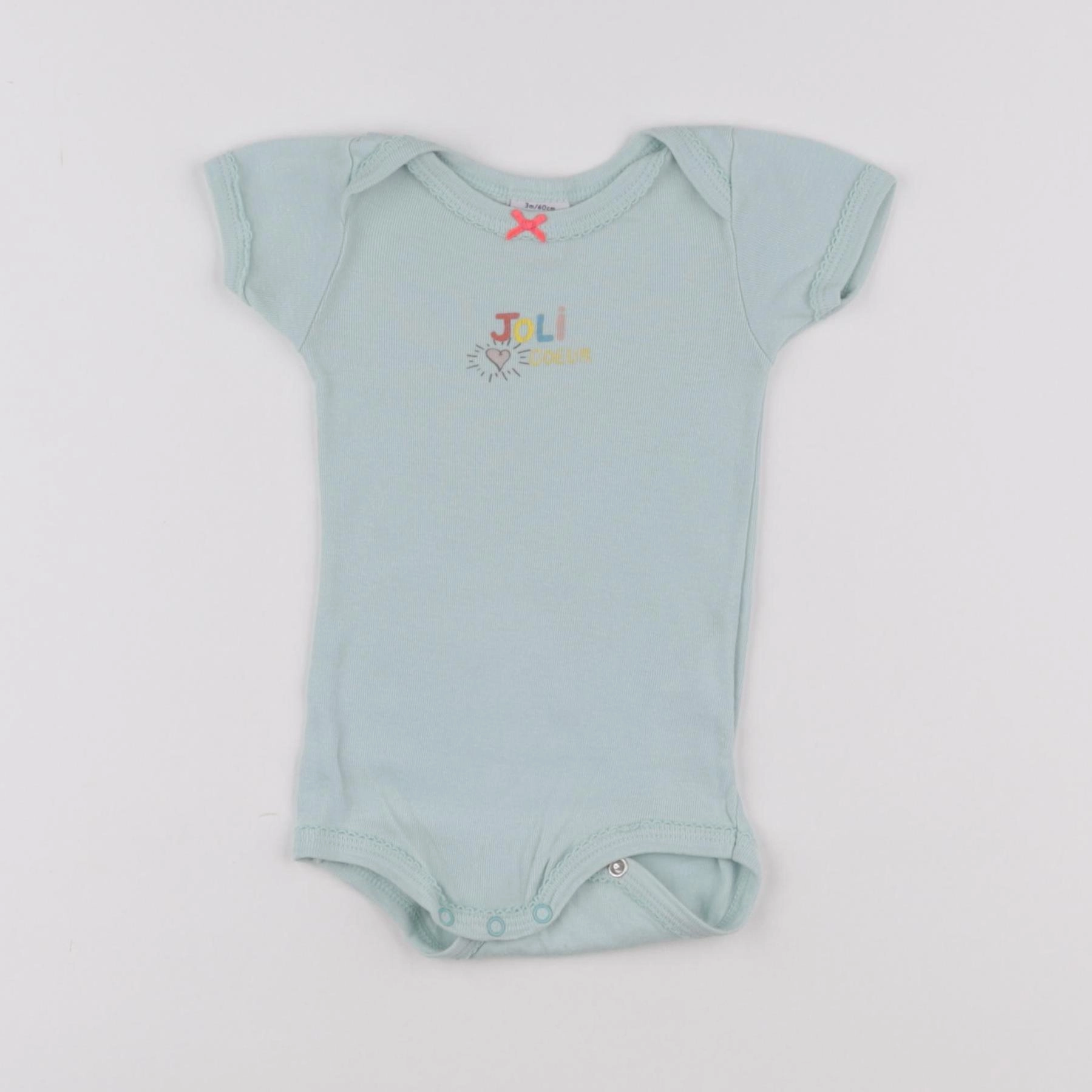 Petit Bateau - body vert - 3 mois
