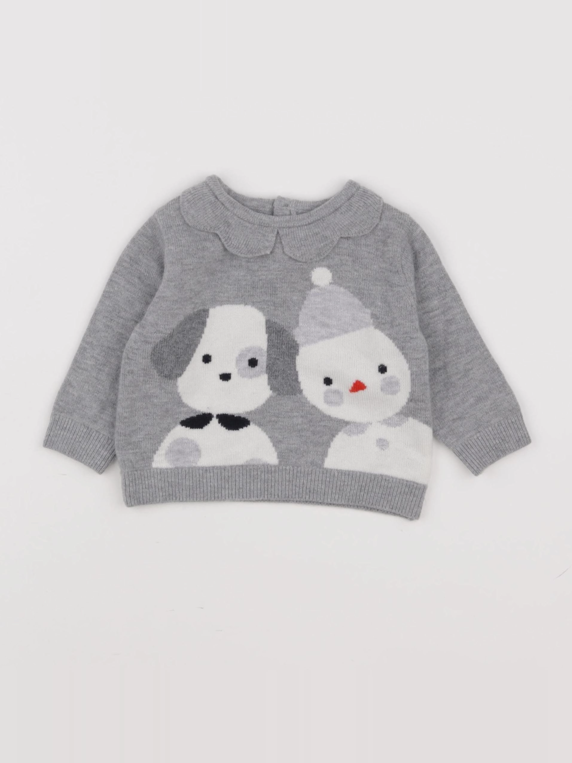 Jacadi - pull gris - 6 mois