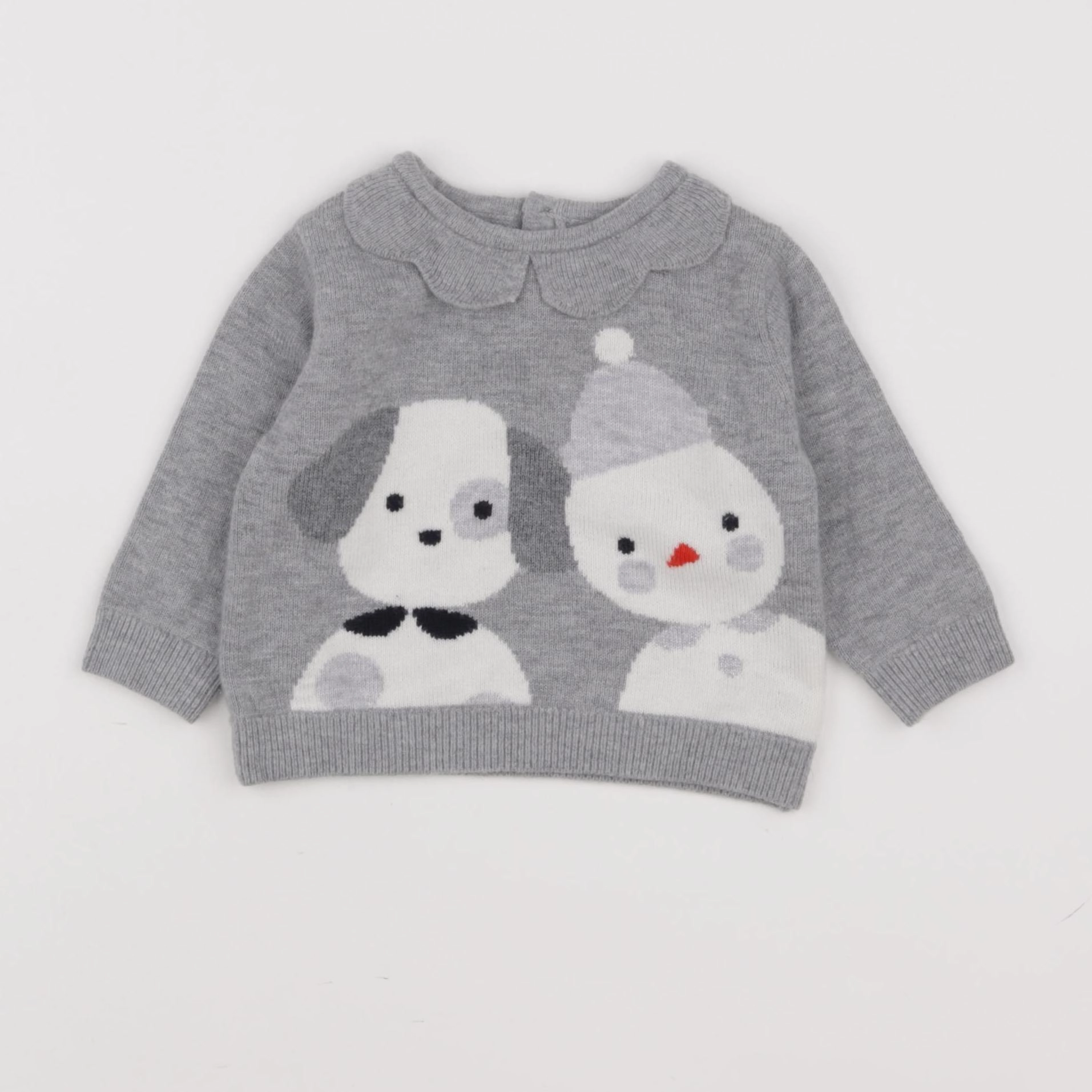 Jacadi - pull gris - 6 mois