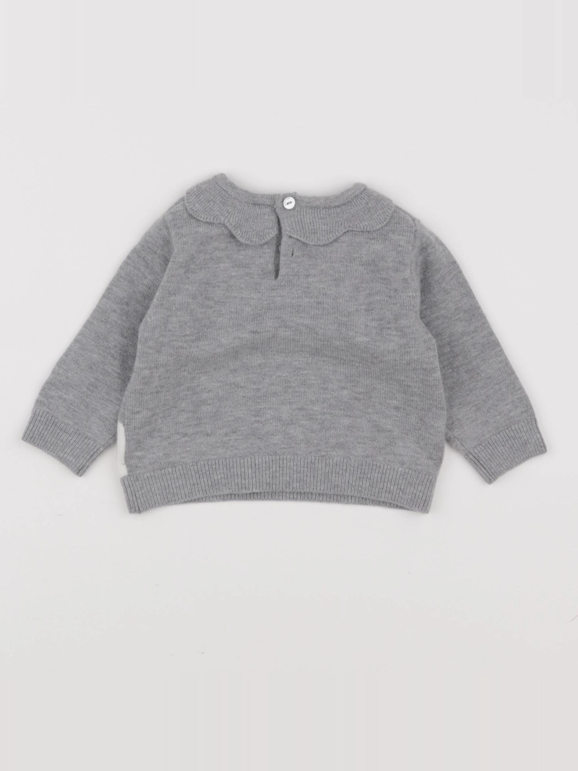 Jacadi - pull gris - 6 mois