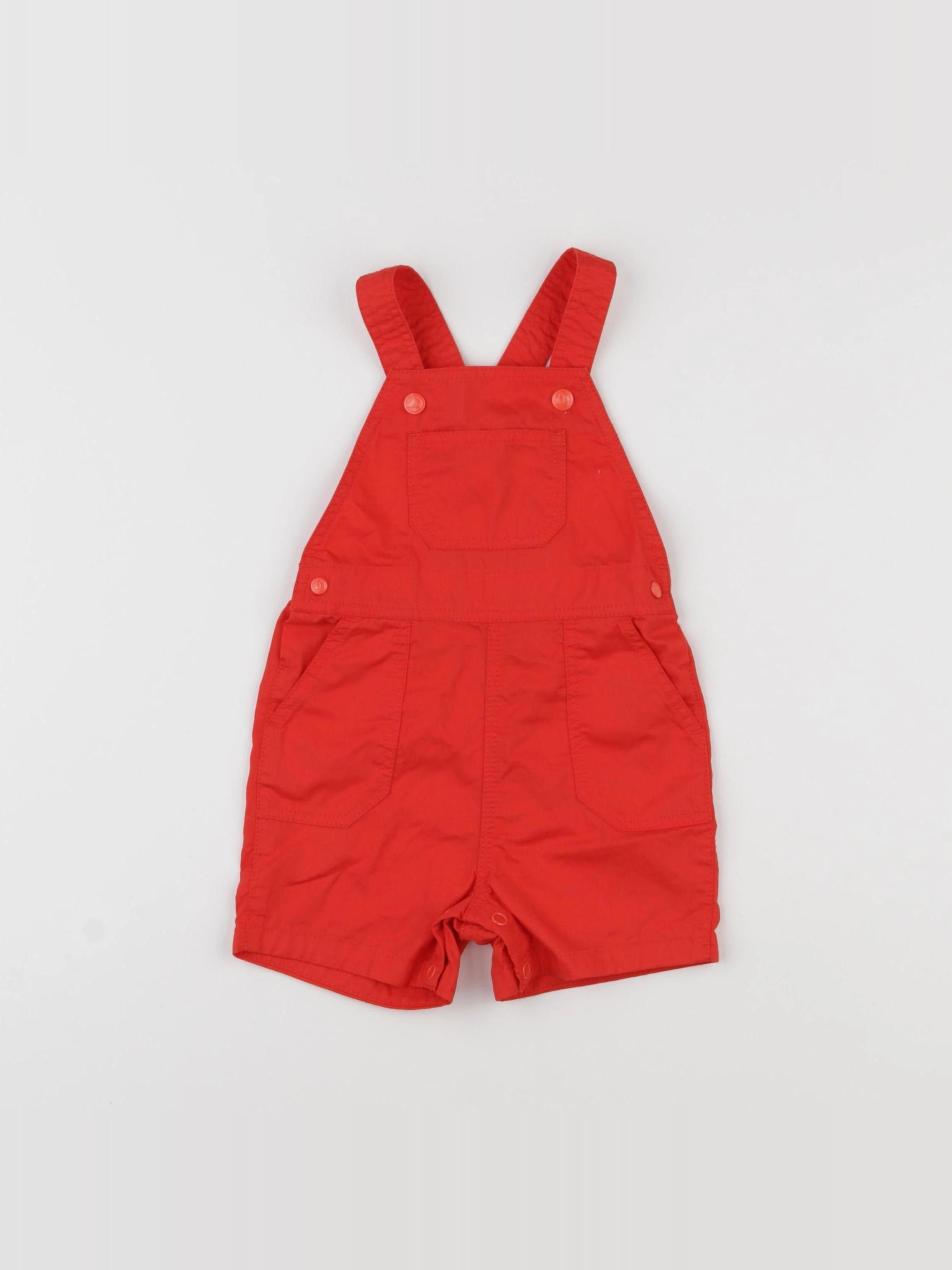 Petit Bateau - salopette rouge - 6 mois