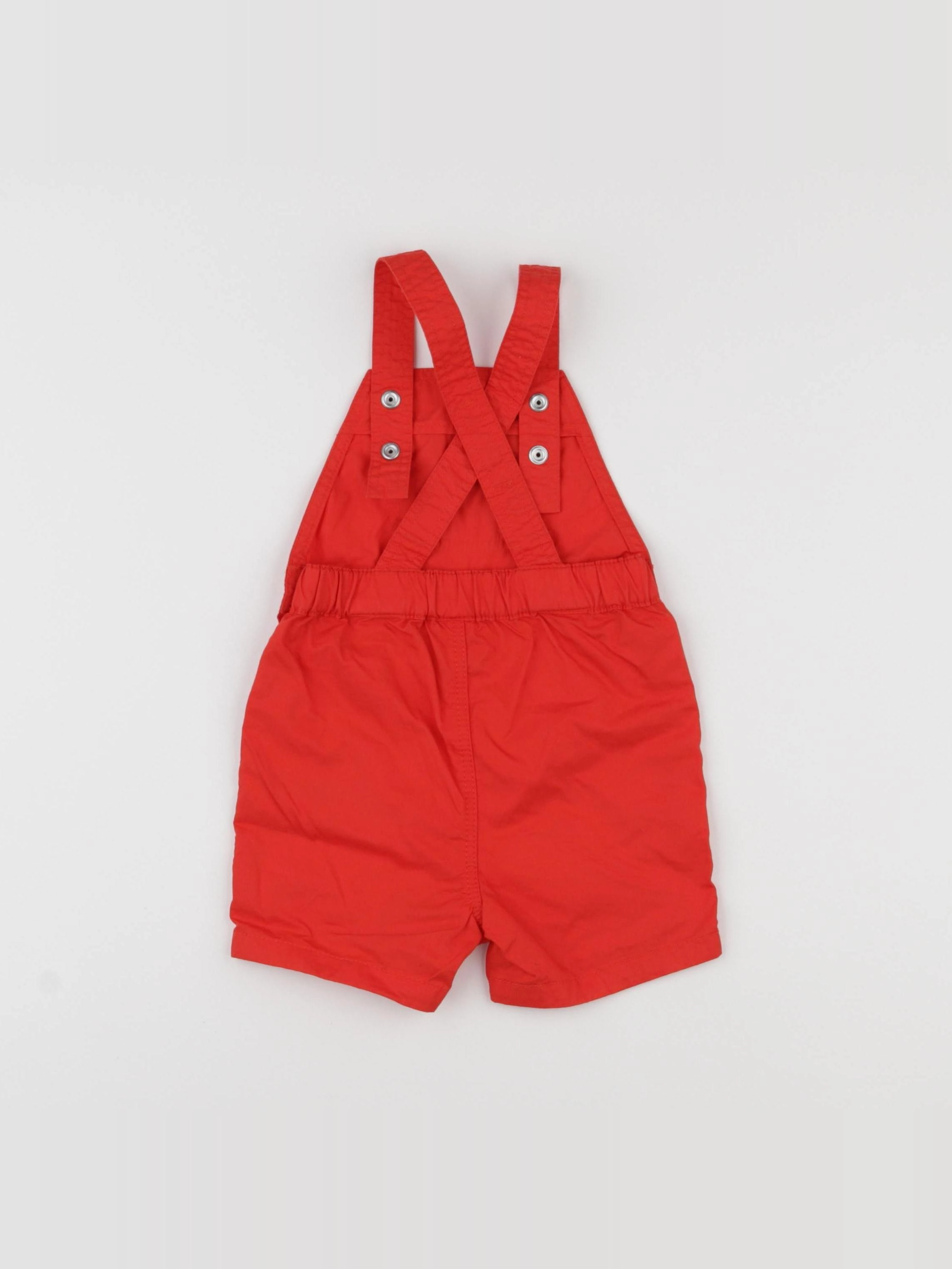 Petit Bateau - salopette rouge - 6 mois