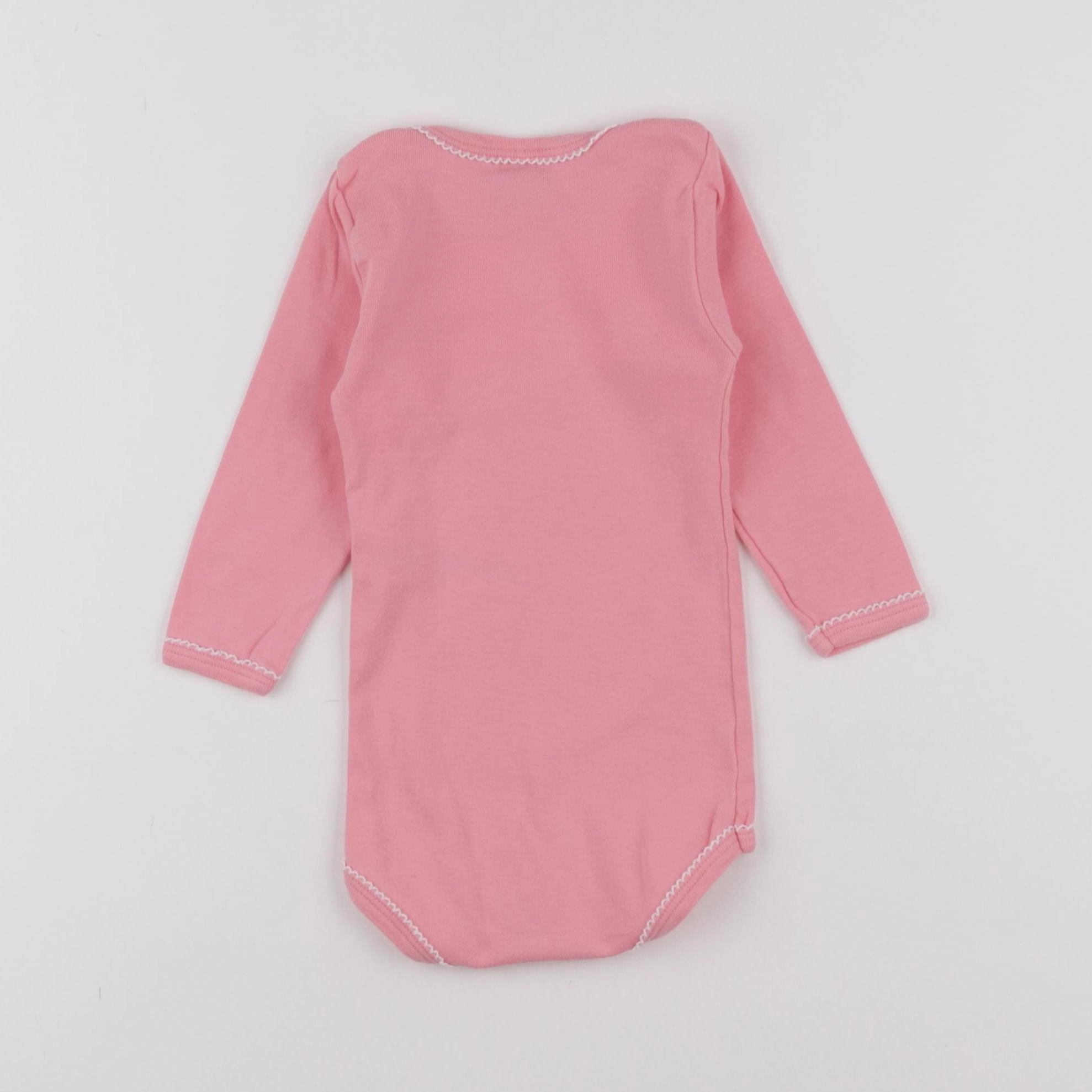 Petit Bateau - body rose - 12 mois