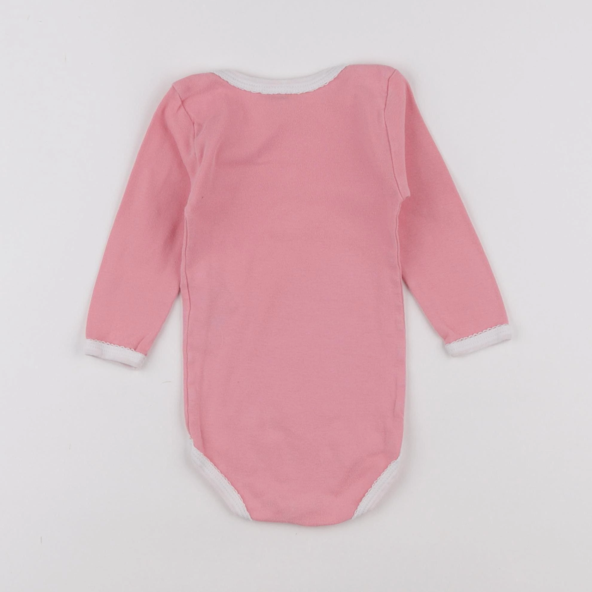 Petit Bateau - body rose - 12 mois