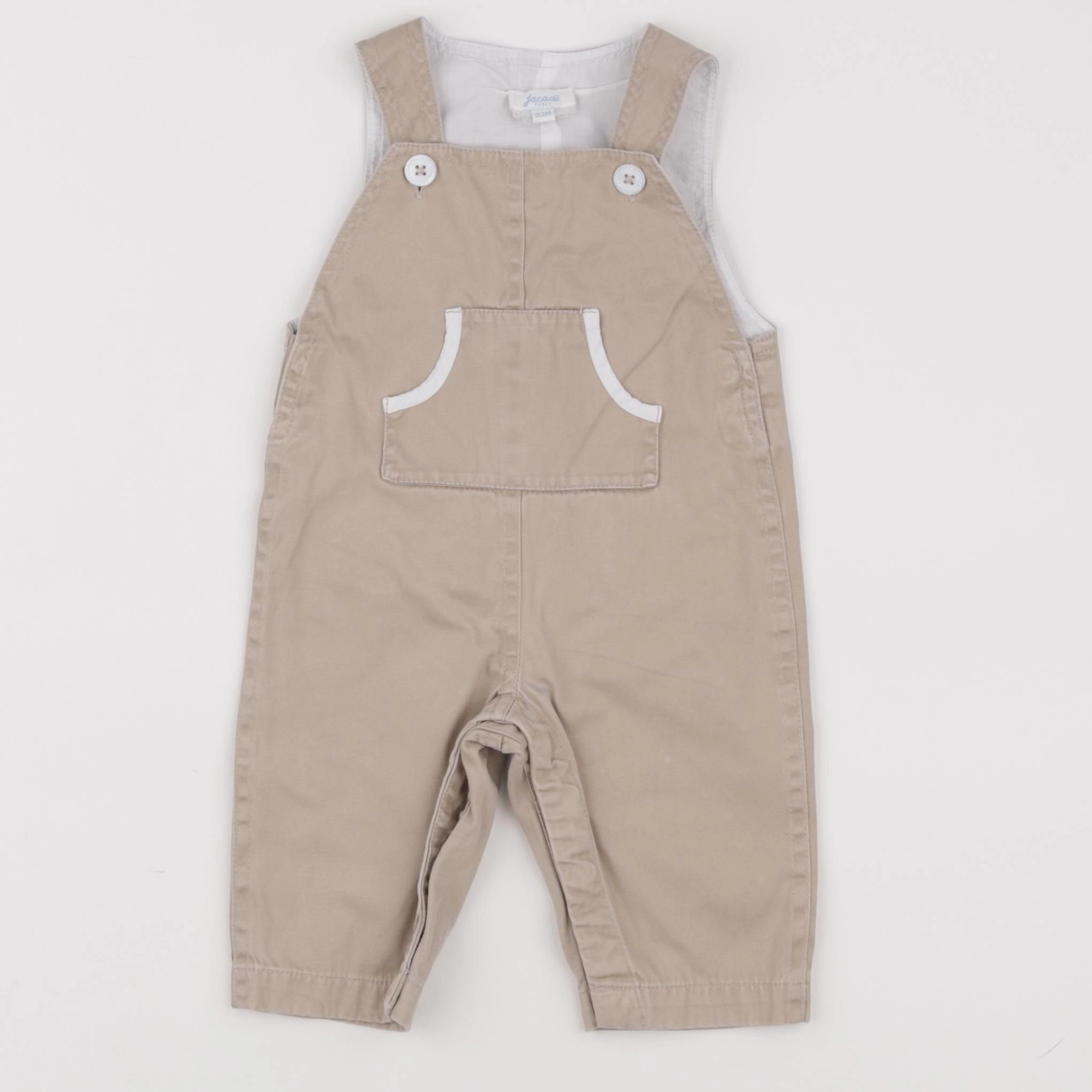 Jacadi - salopette beige - 3 mois