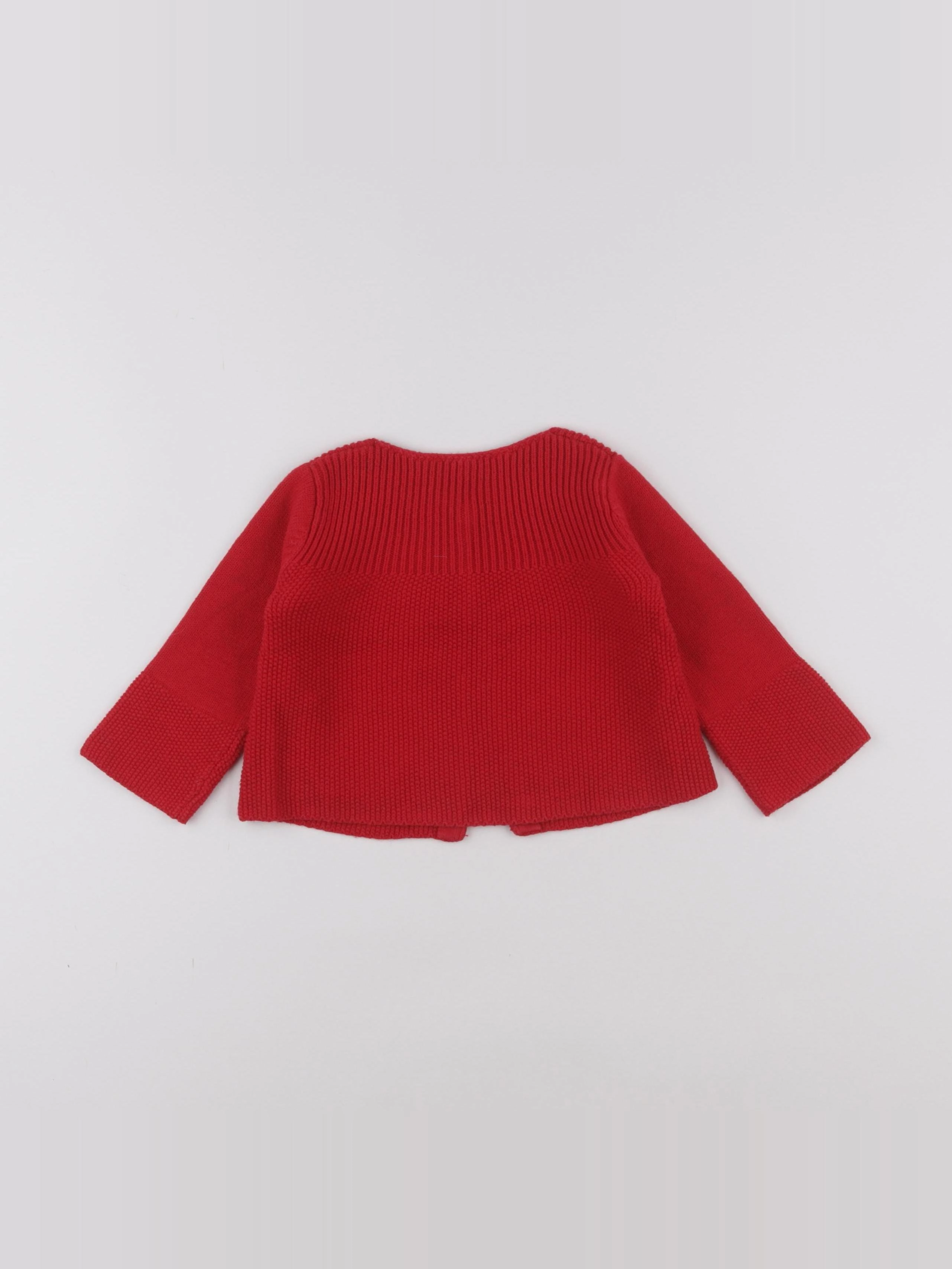 Jacadi - gilet rouge - 12 mois