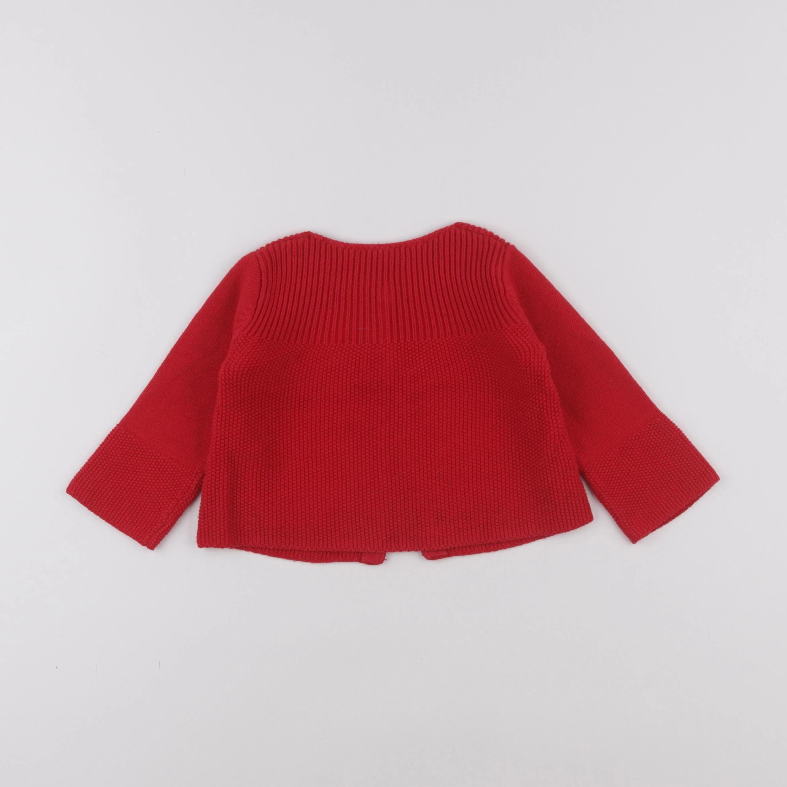Jacadi - gilet rouge - 12 mois