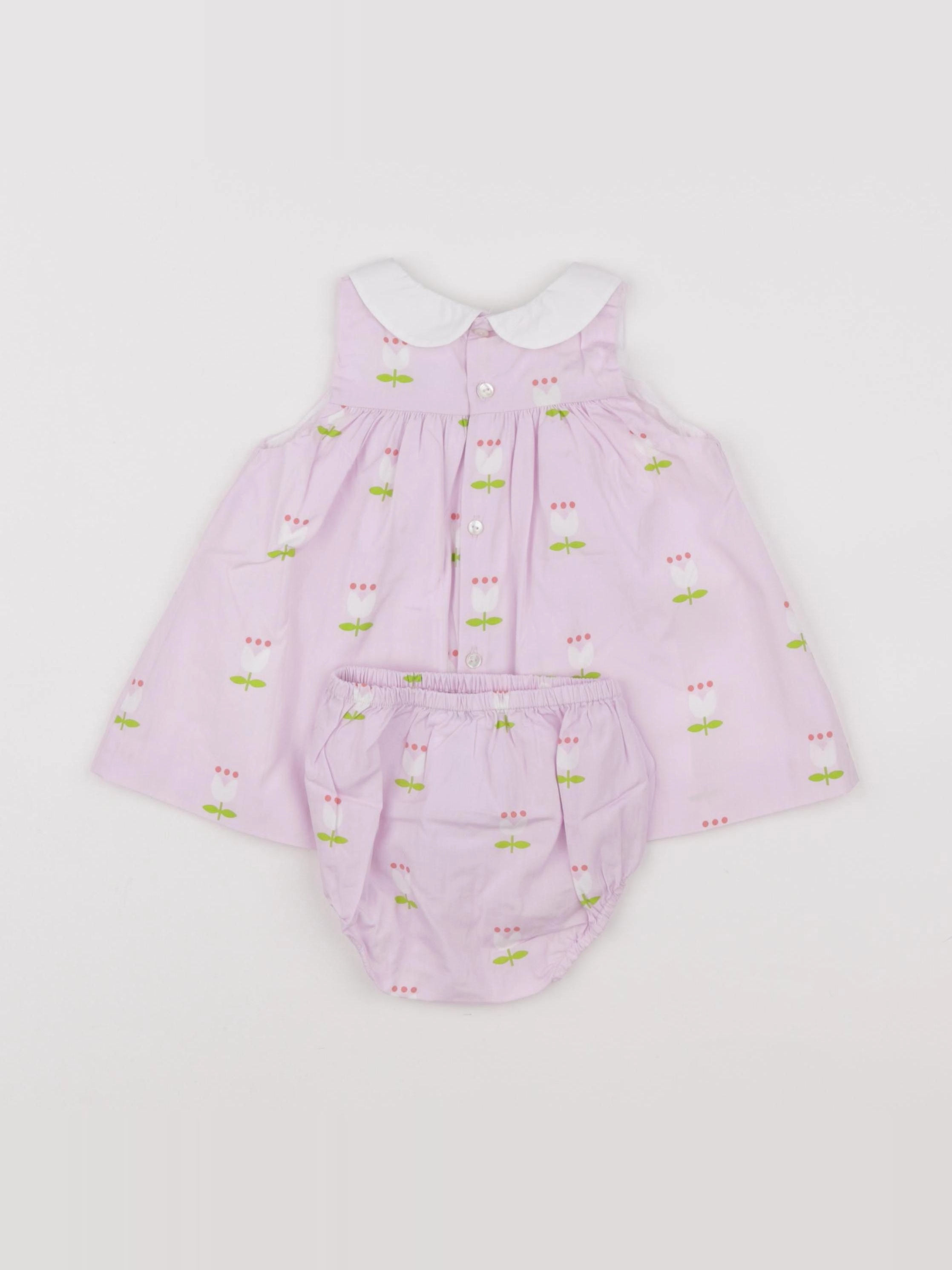 Jacadi - robe rose - 6 mois