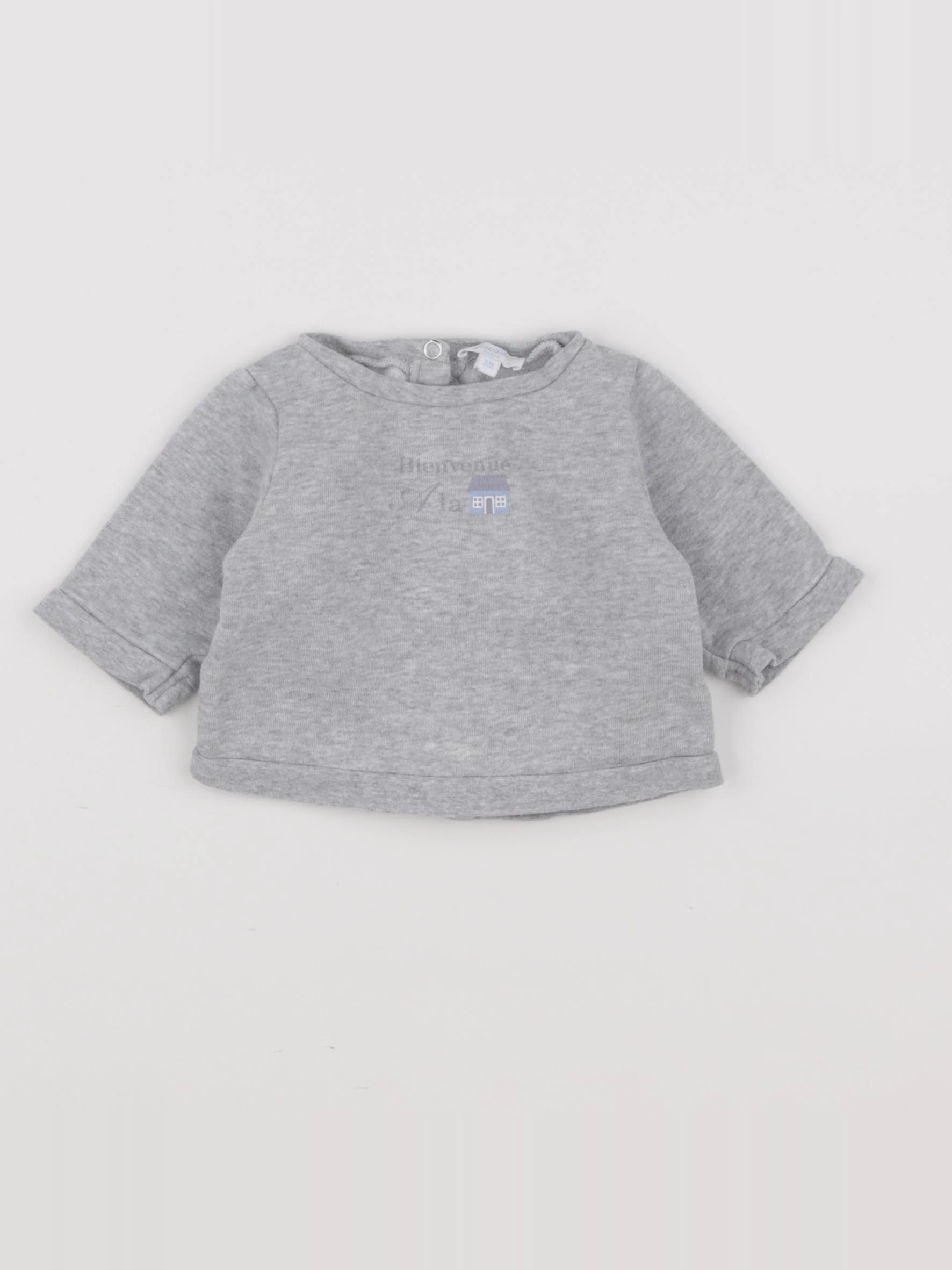 Jacadi - sweat gris - 3 mois