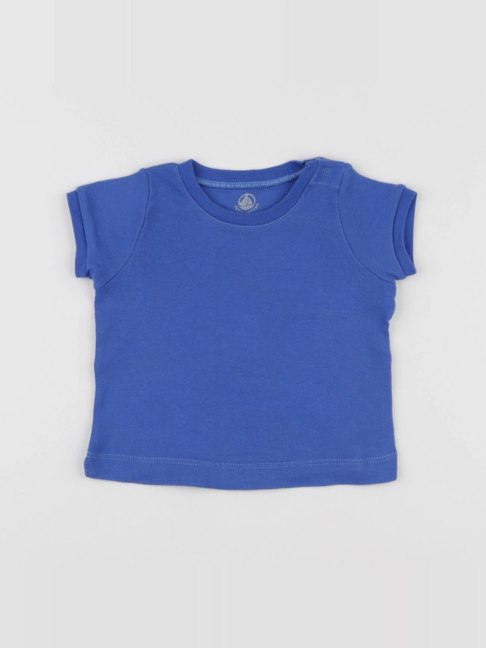 Petit Bateau - tee-shirt bleu - 6 mois