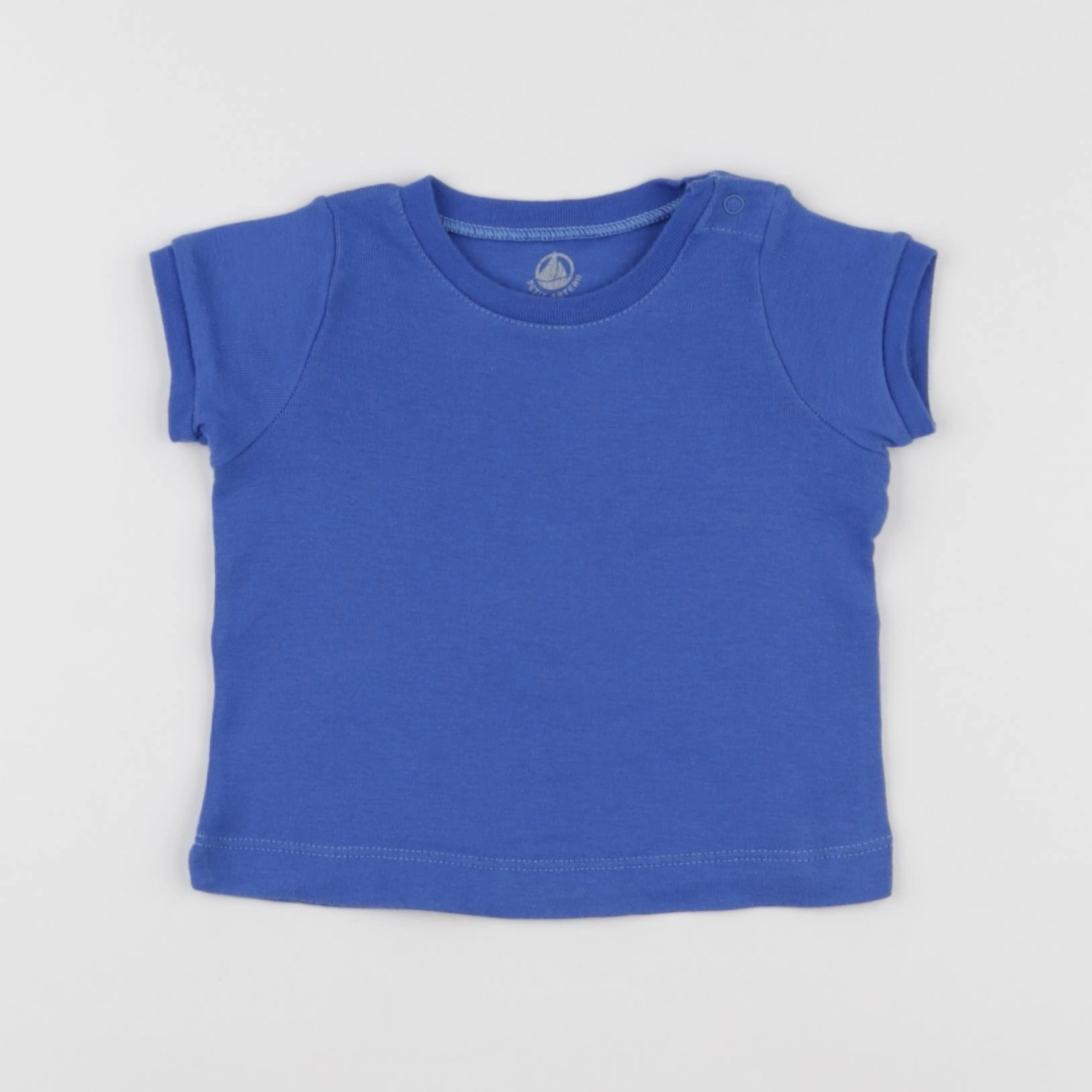 Petit Bateau - tee-shirt bleu - 6 mois