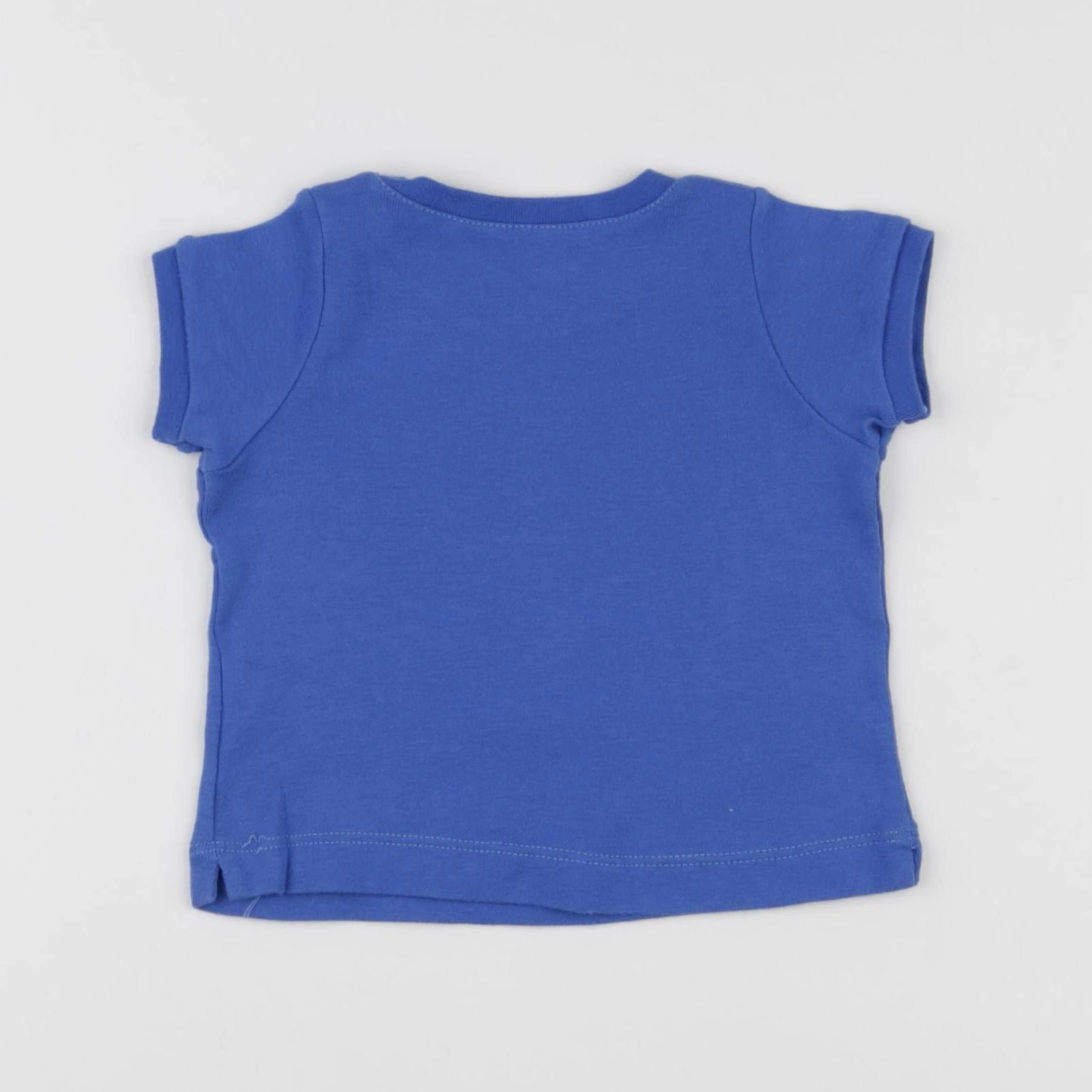 Petit Bateau - tee-shirt bleu - 6 mois