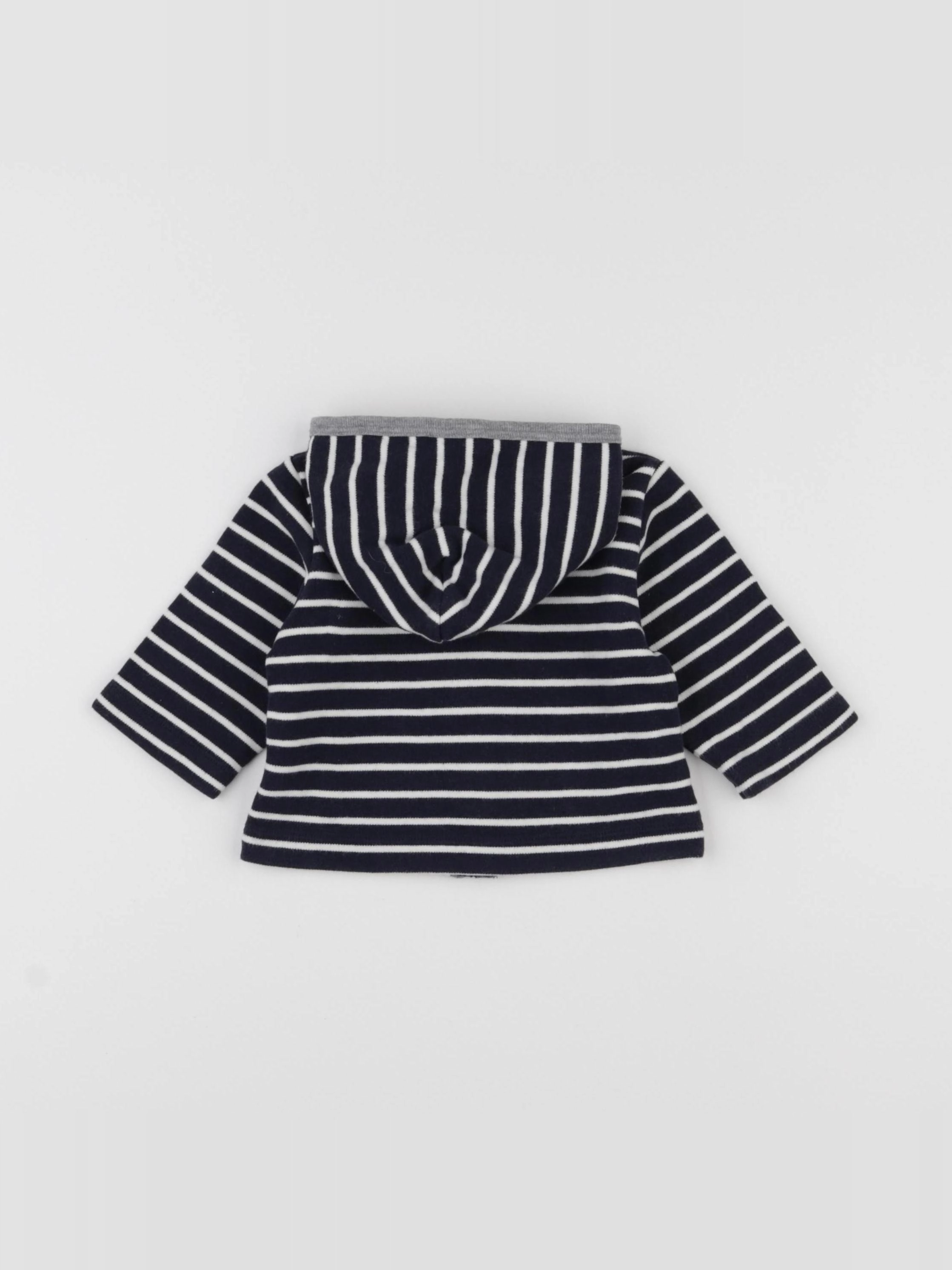Petit Bateau - sweat bleu - 6 mois