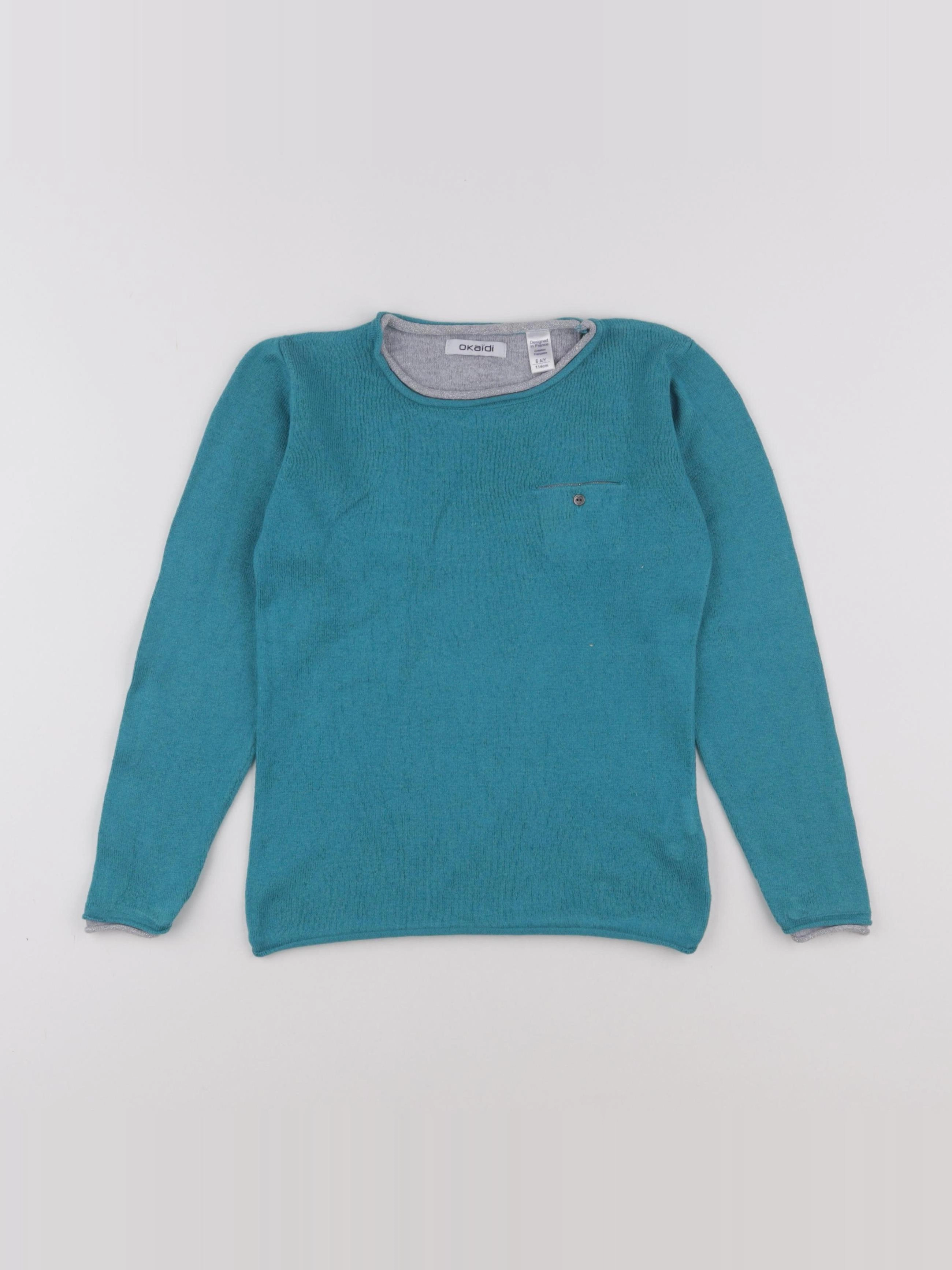 Okaidi - pull bleu - 6 ans