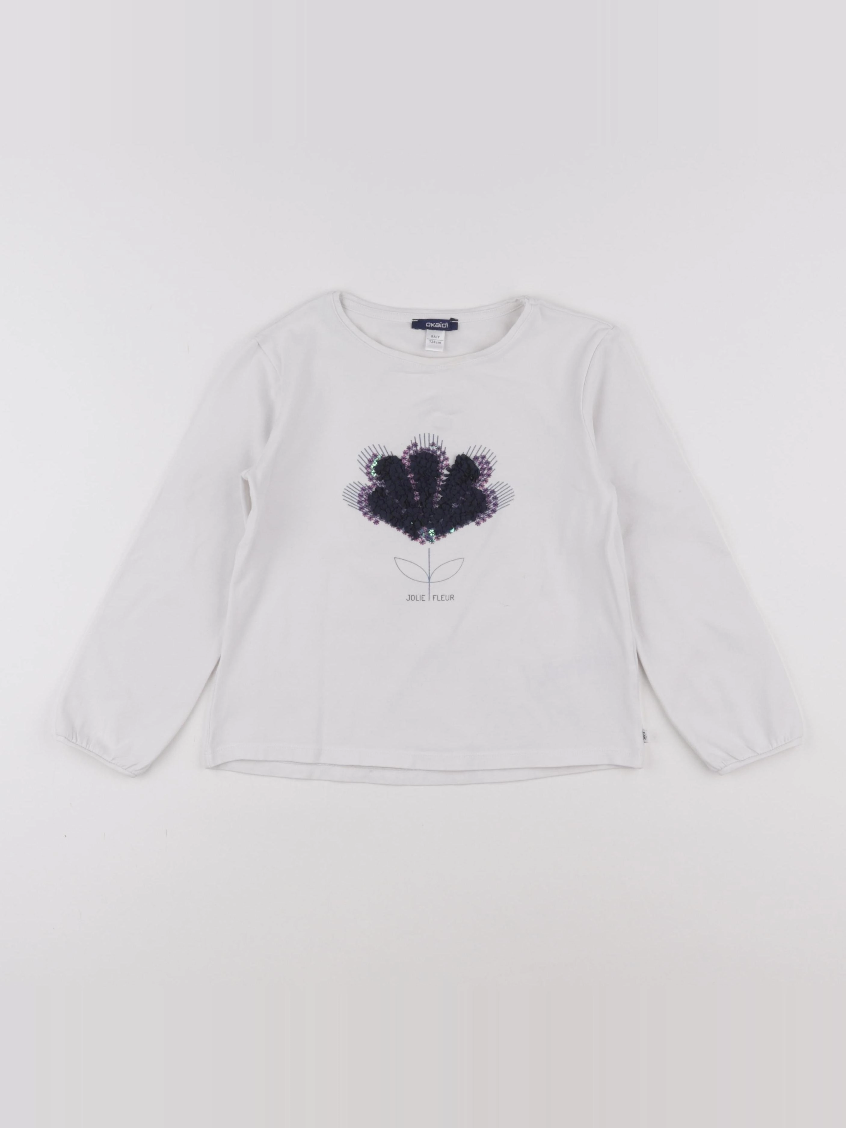 Okaidi - tee-shirt blanc - 8 ans