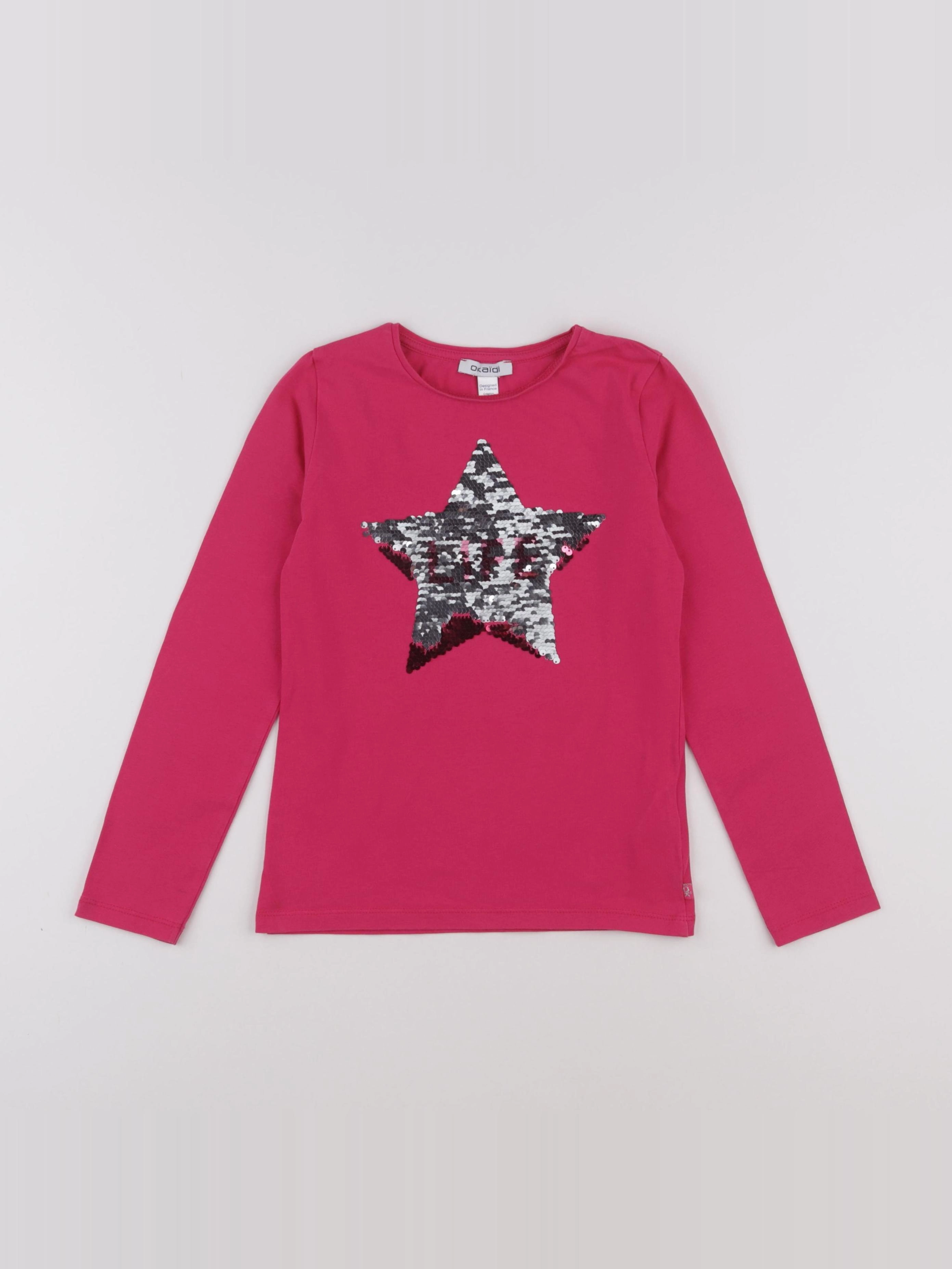 Okaidi - tee-shirt rose - 8 ans