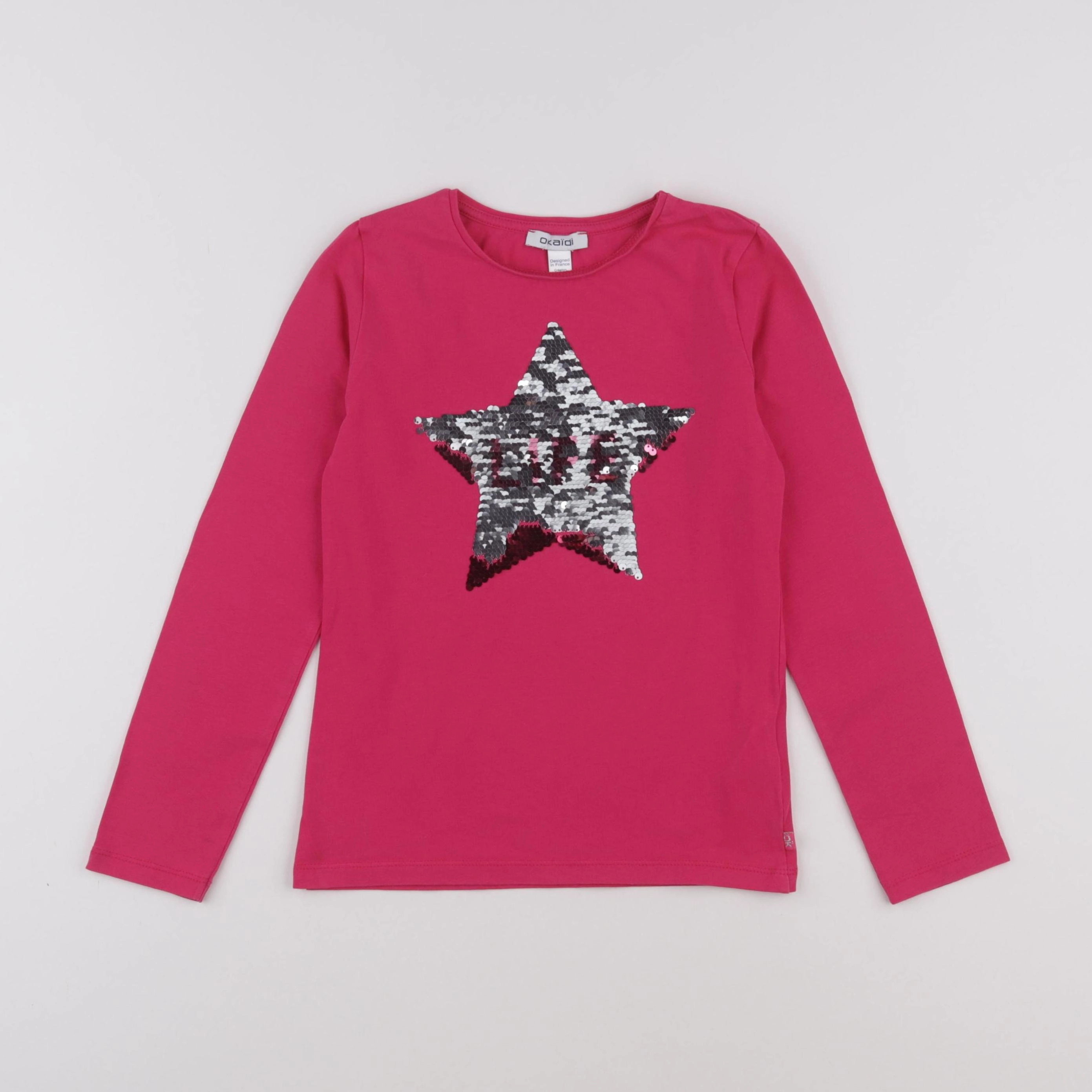 Okaidi - tee-shirt rose - 8 ans