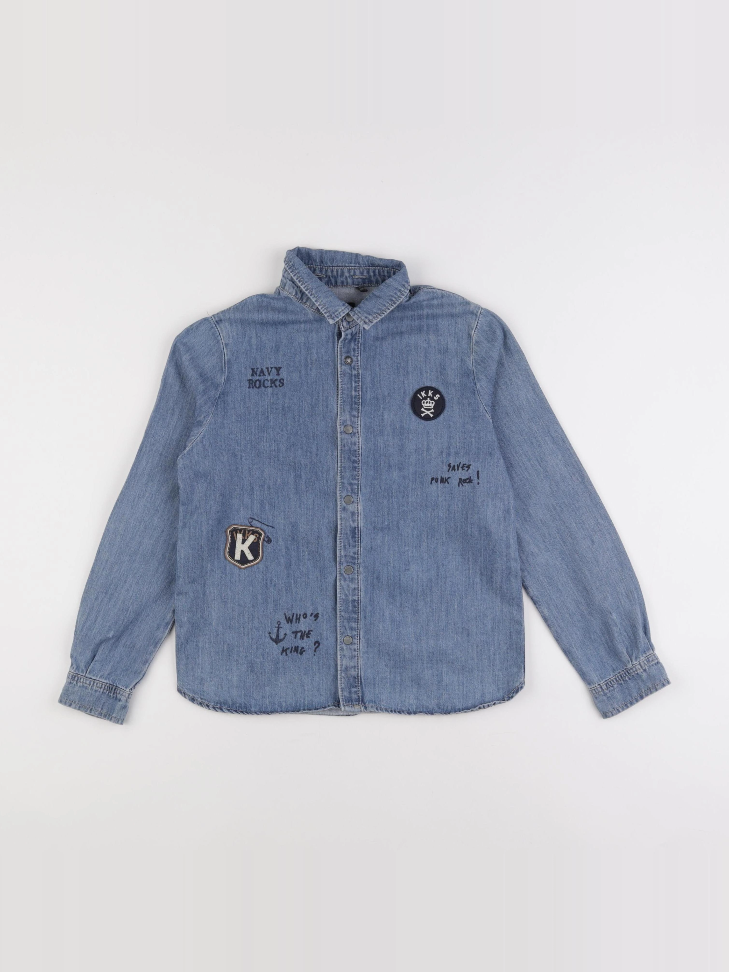 IKKS - chemise bleu - 8 ans