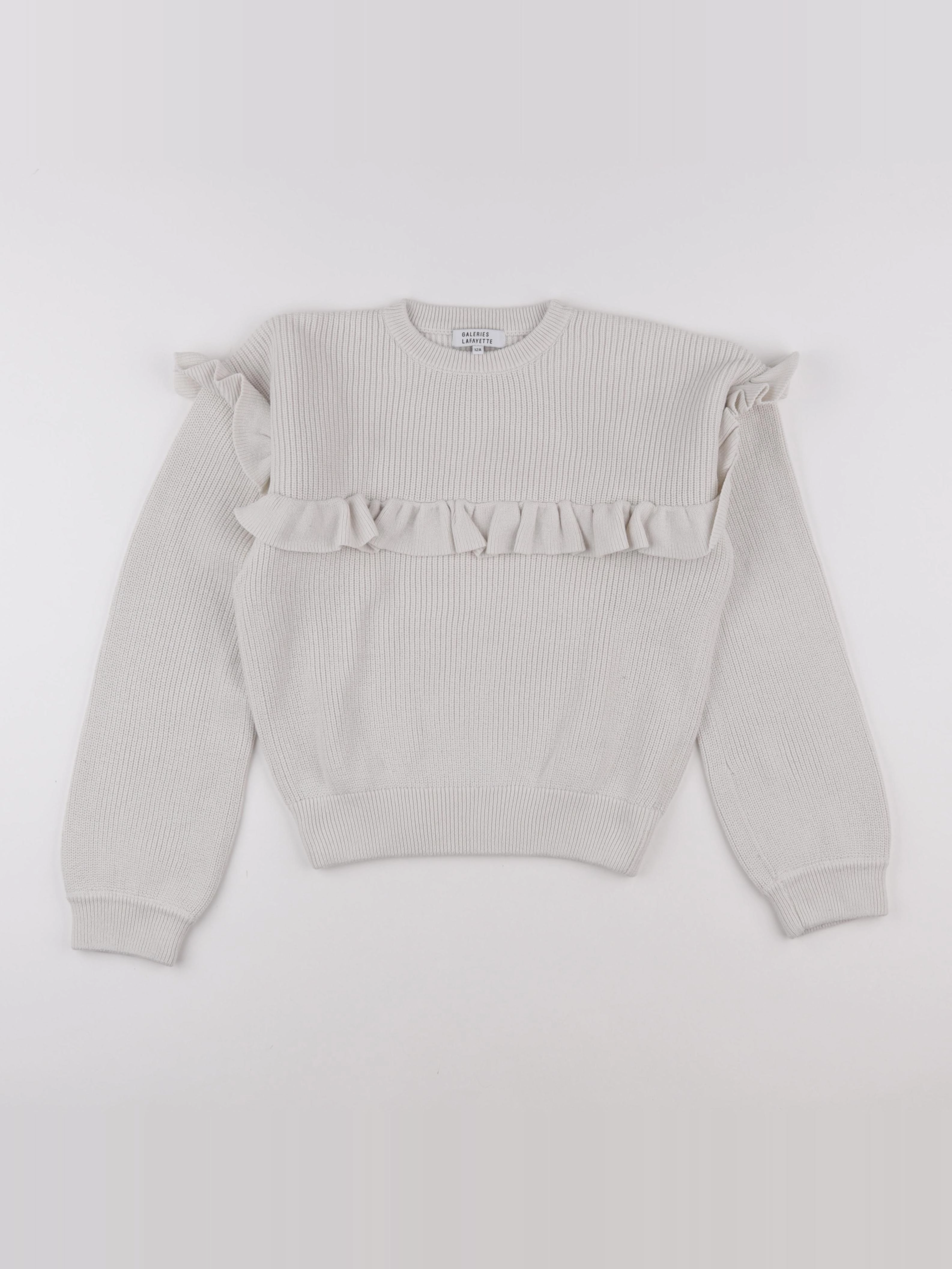 Galeries Lafayette - pull beige - 12 ans