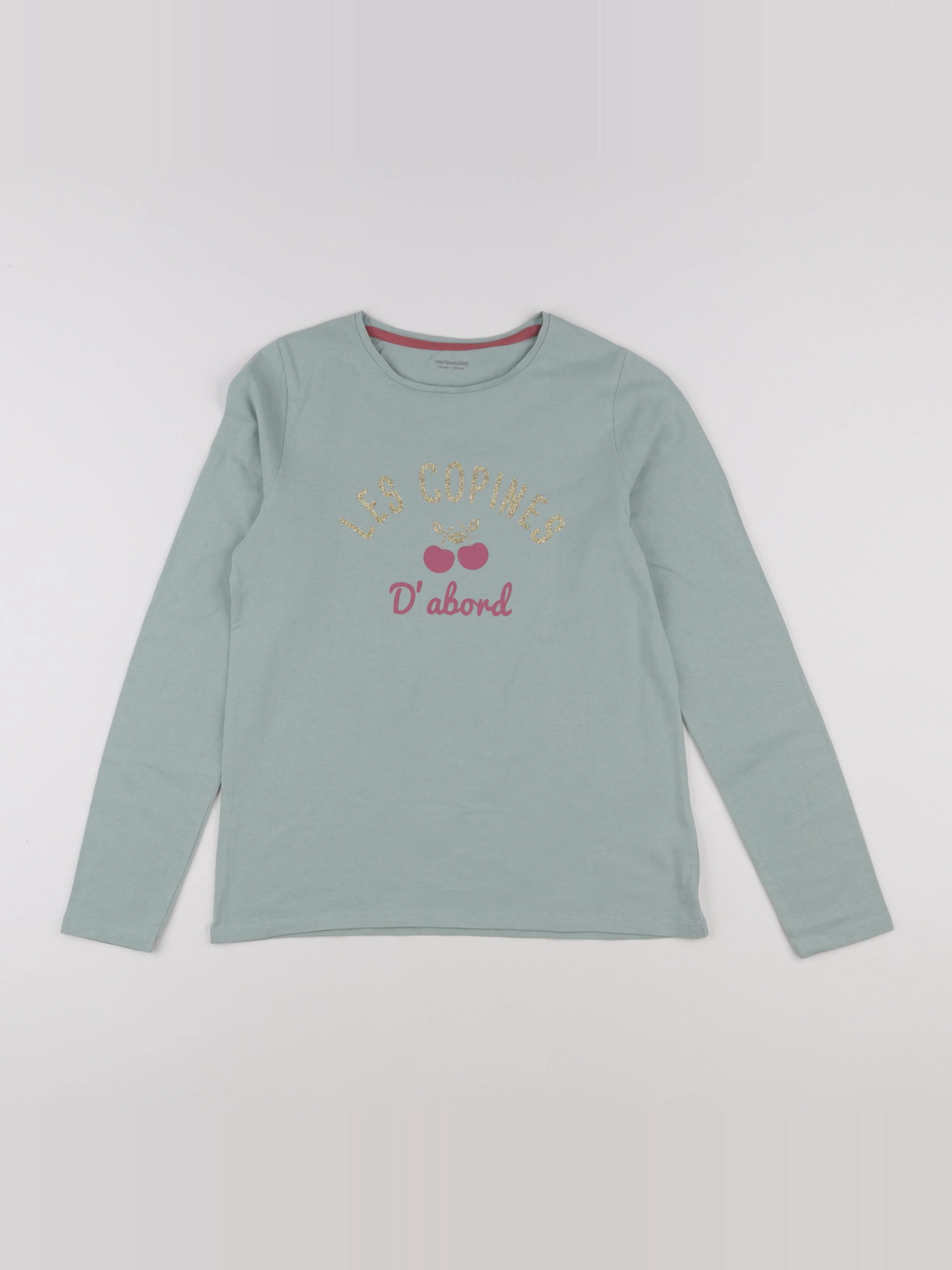 Vertbaudet - tee-shirt vert - 14 ans