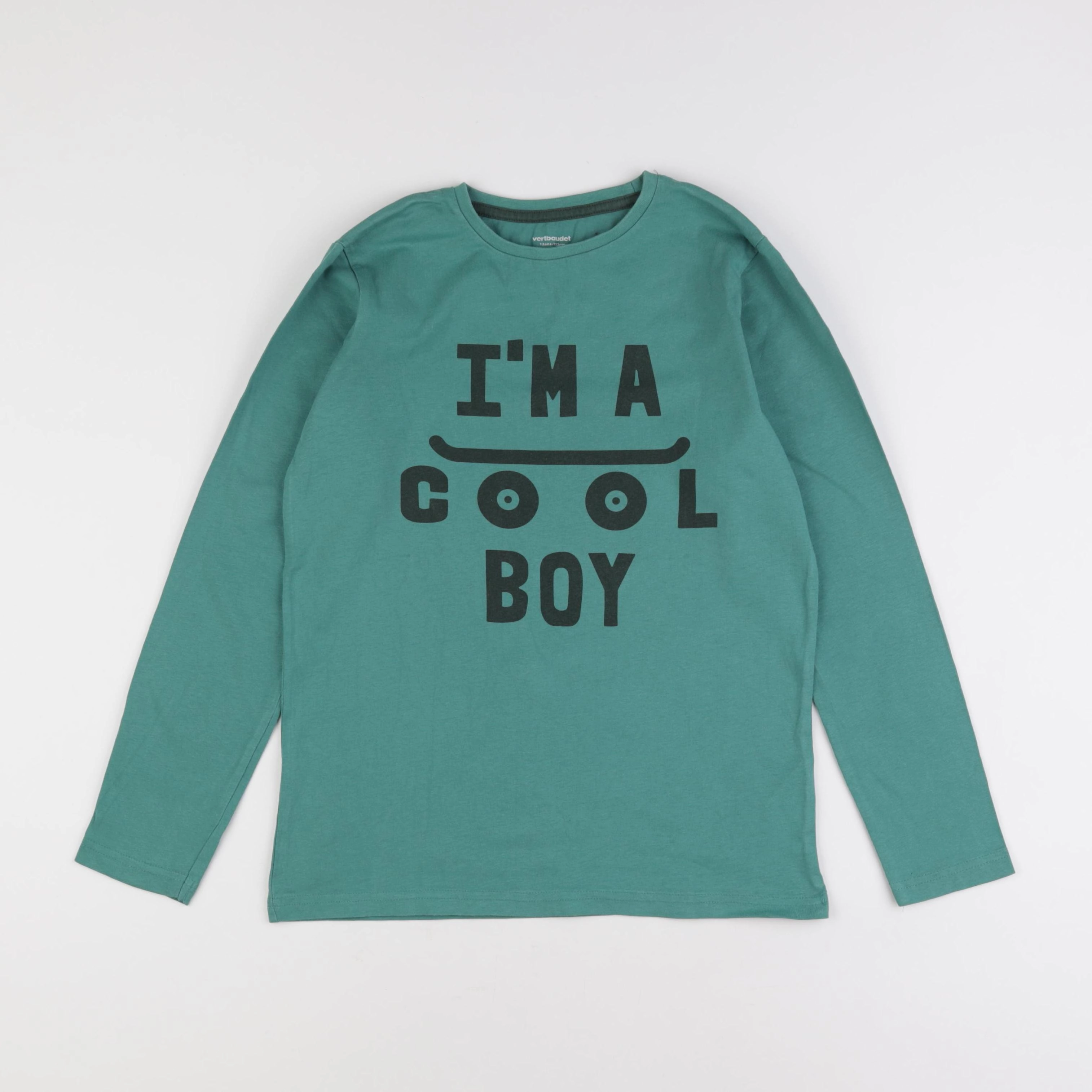 Vertbaudet - tee-shirt vert - 12 ans