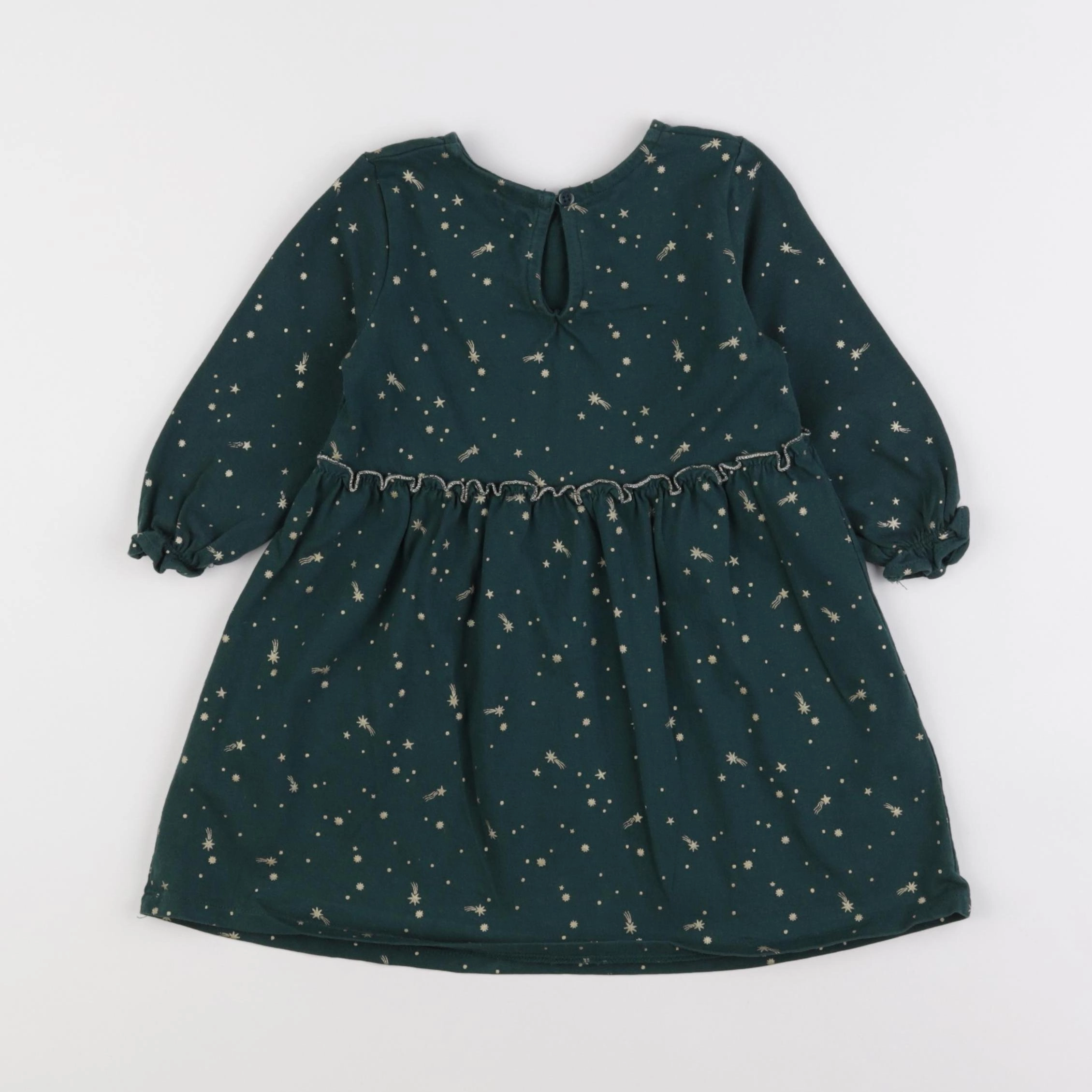 Vertbaudet - robe vert, or - 3 ans