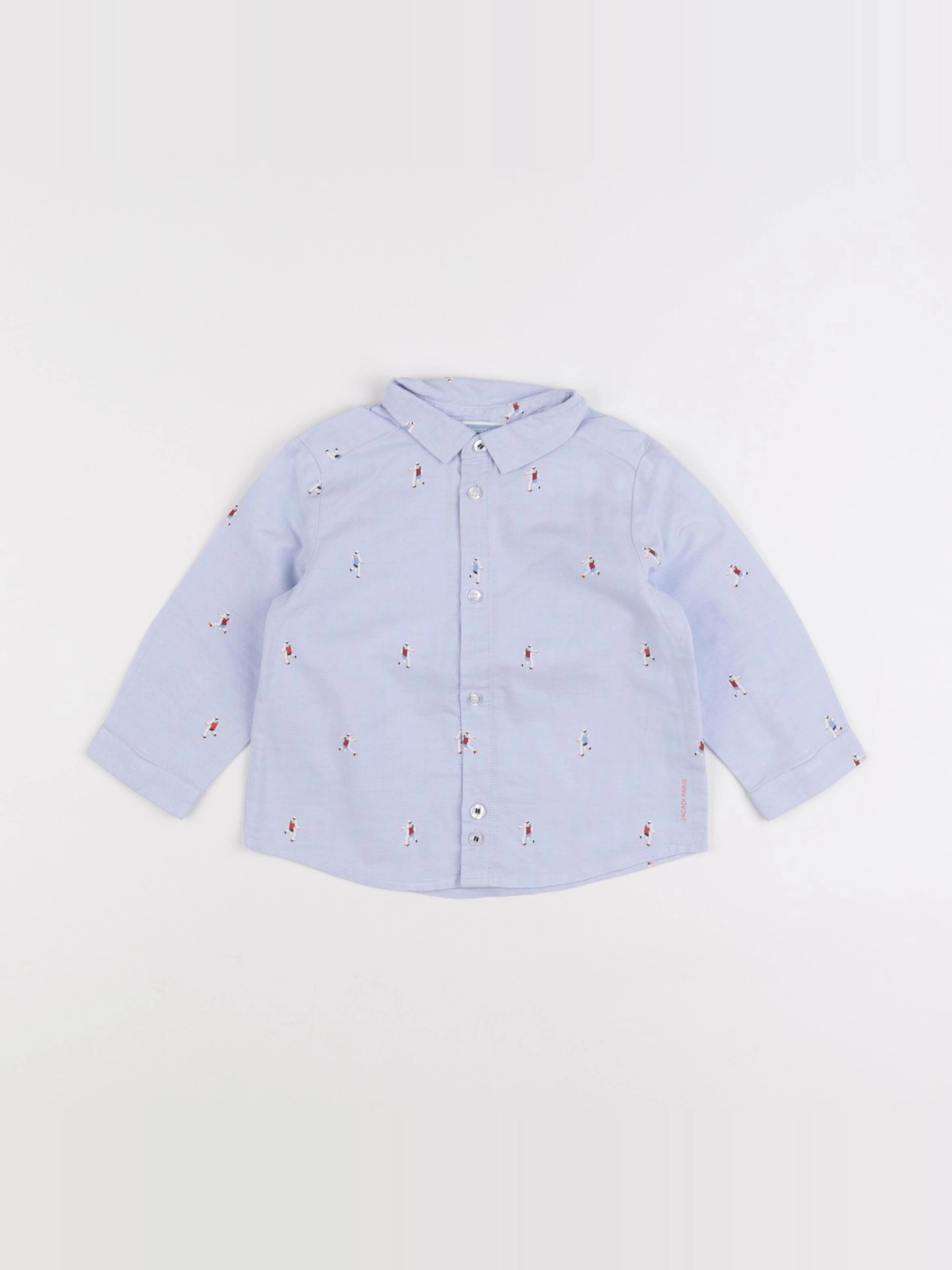 Jacadi - chemise bleu - 12 mois