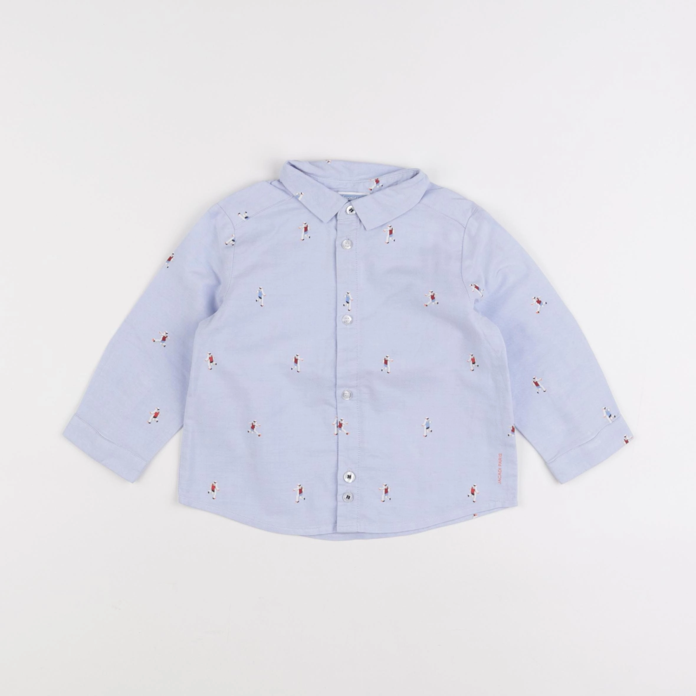 Jacadi - chemise bleu - 12 mois