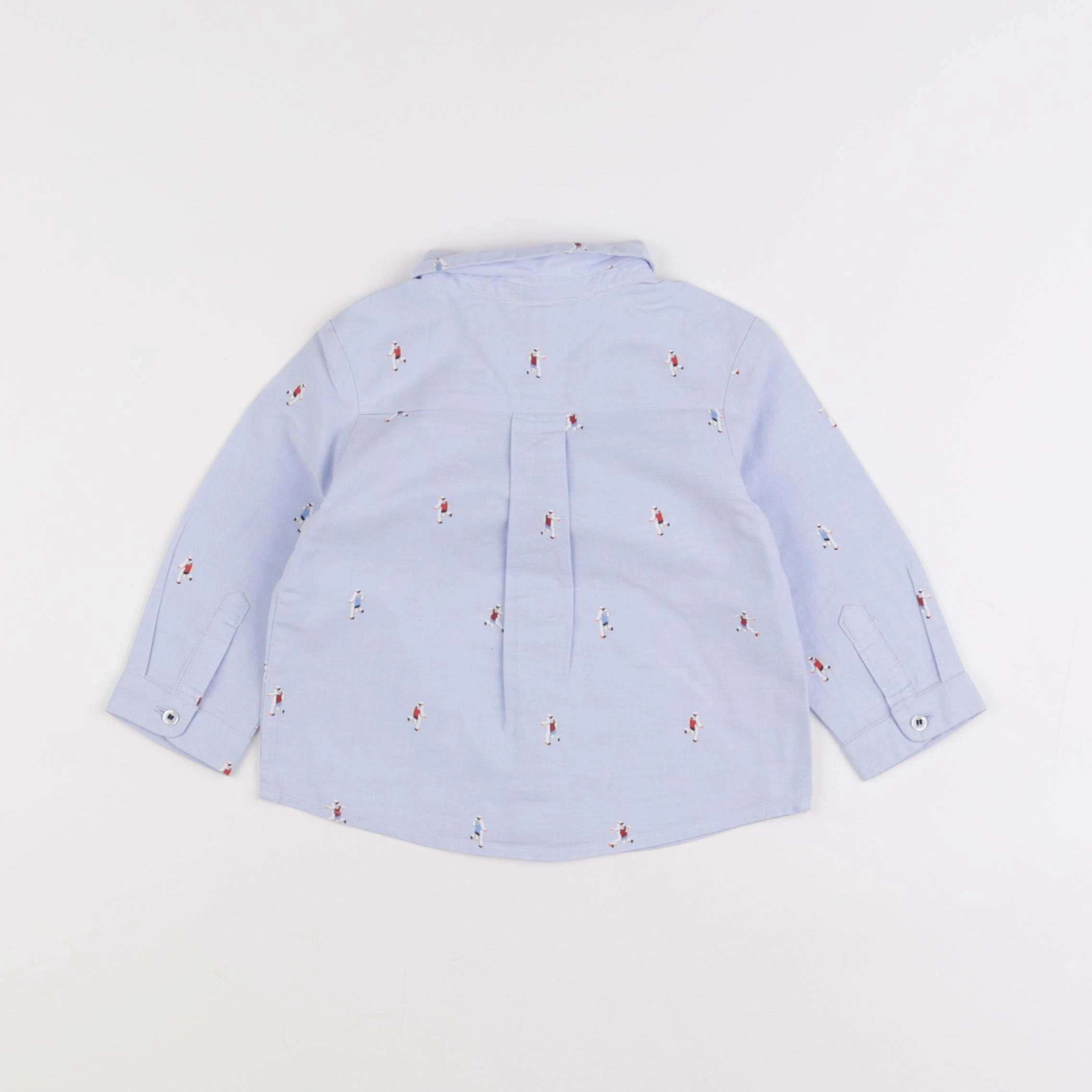 Jacadi - chemise bleu - 12 mois