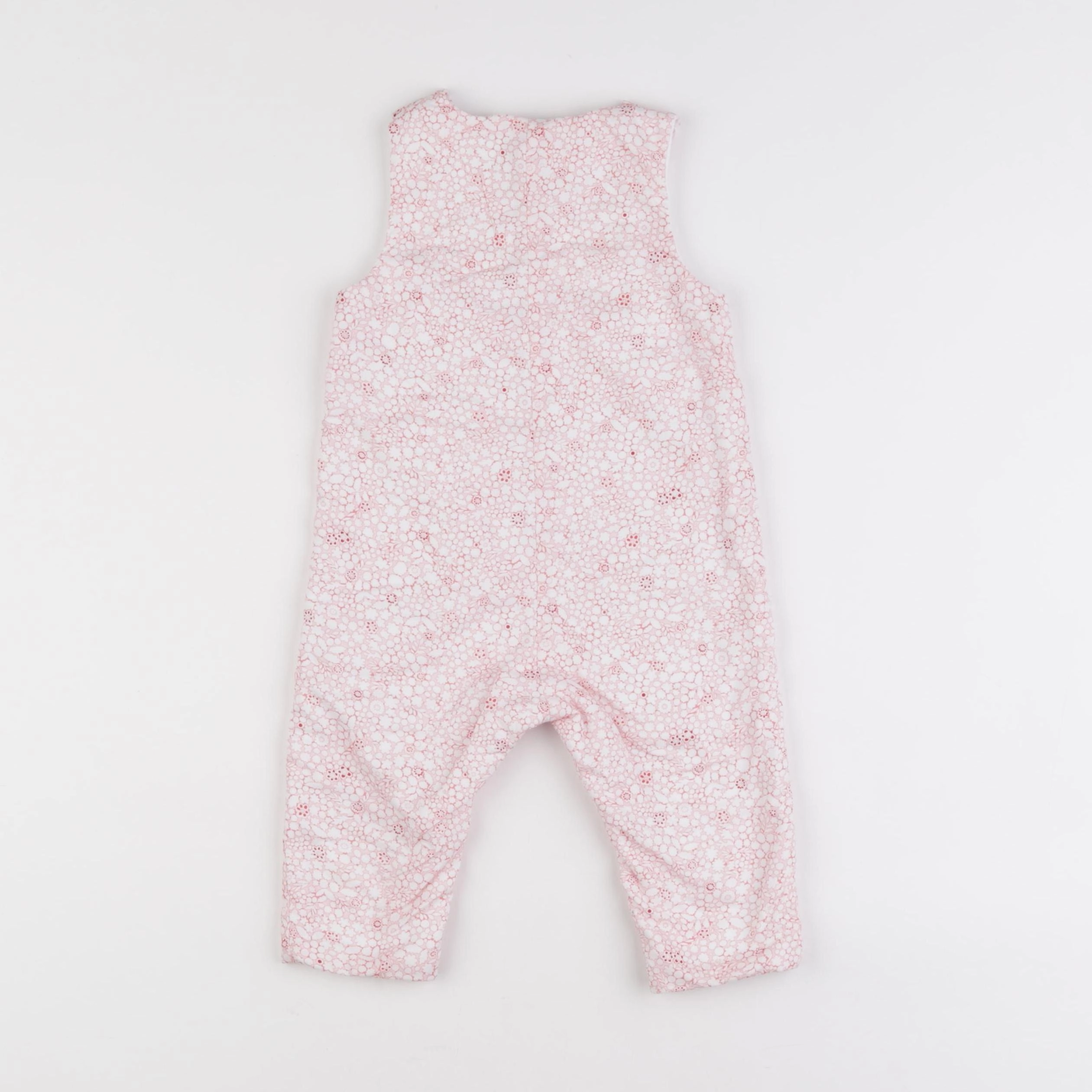 Jacadi - combinaison liberty blanc, rose - 12 mois
