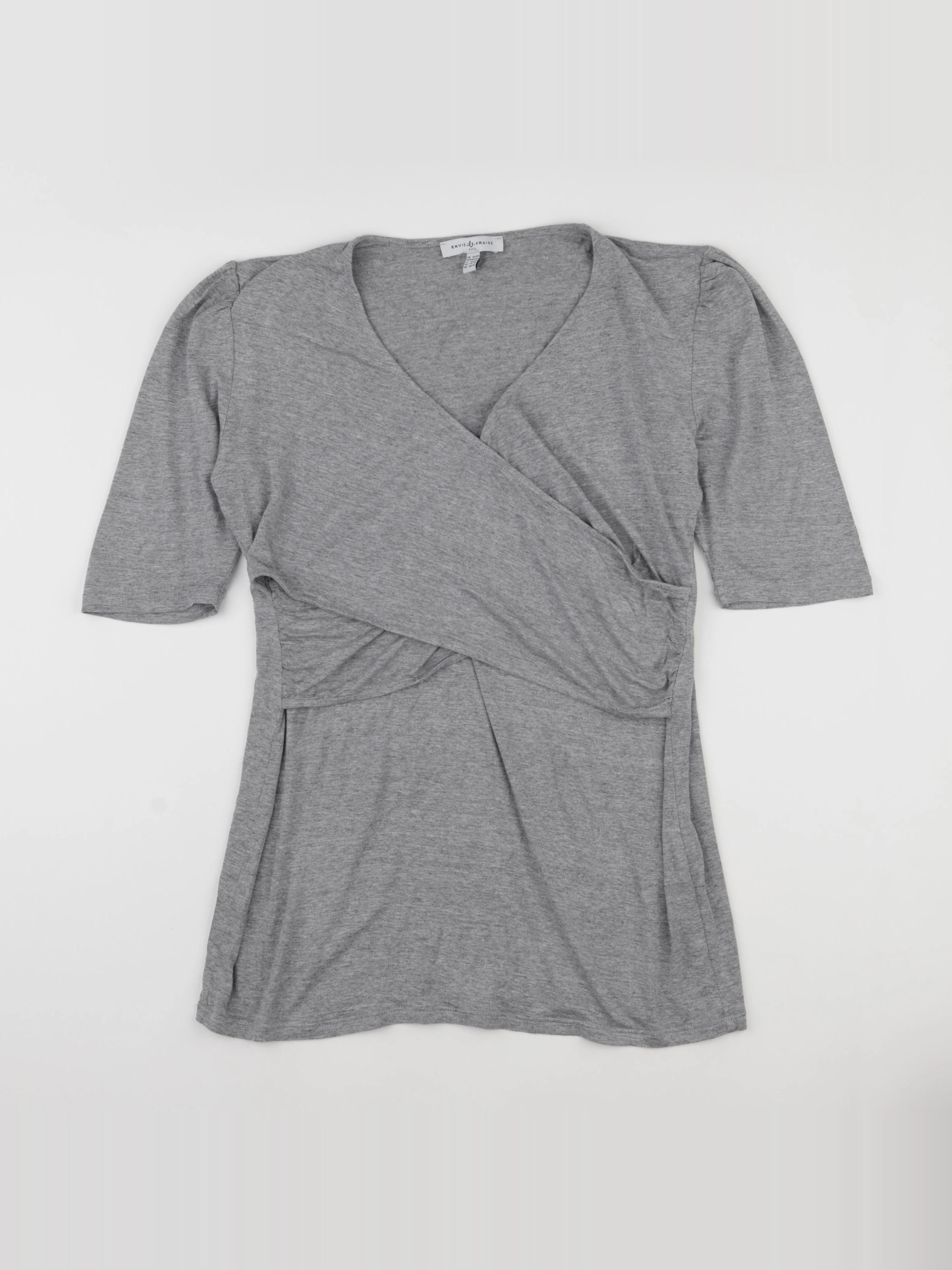 Envie de fraise - tee-shirt grossesse, allaitement gris - 42 à 44