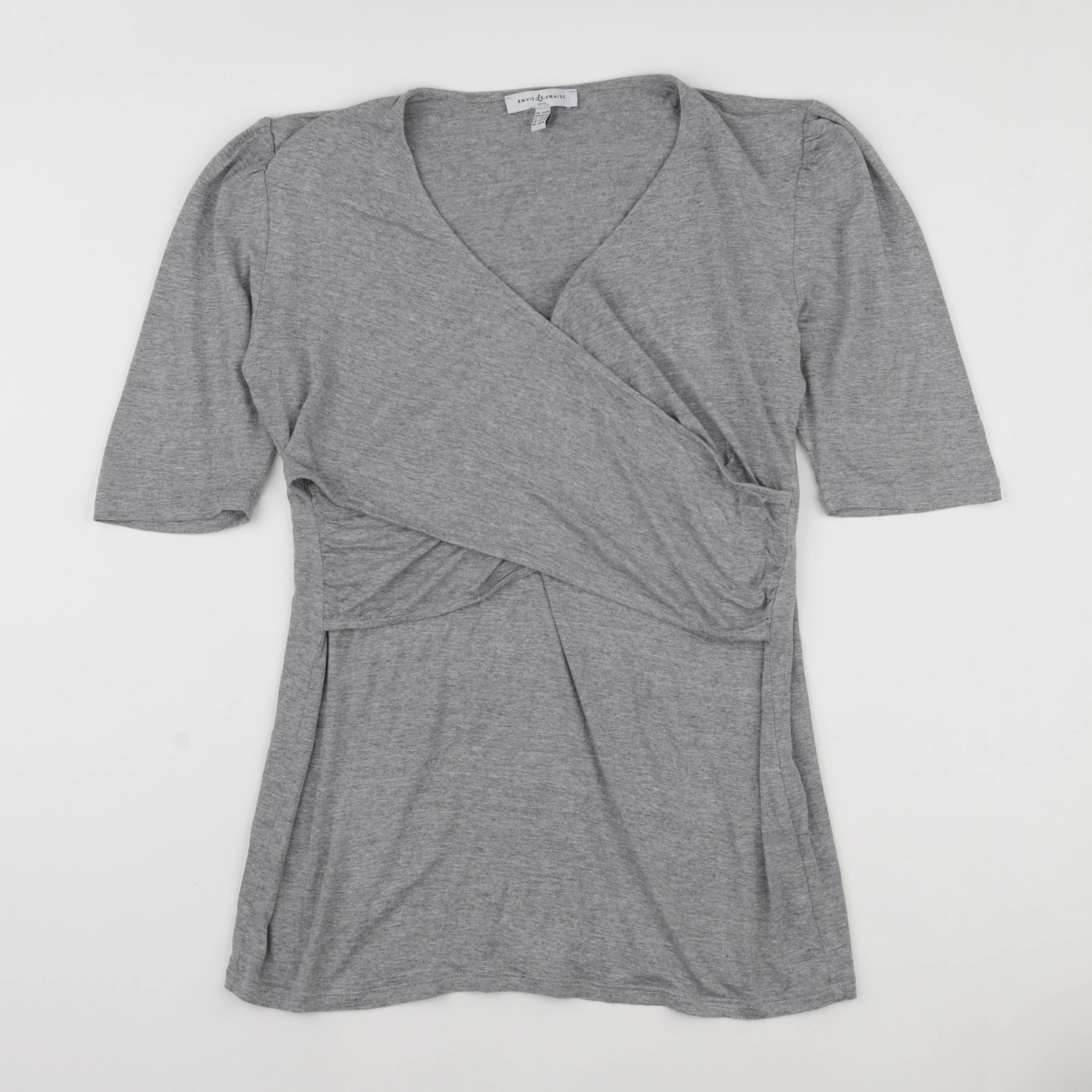 Envie de fraise - tee-shirt grossesse, allaitement gris - 42 à 44