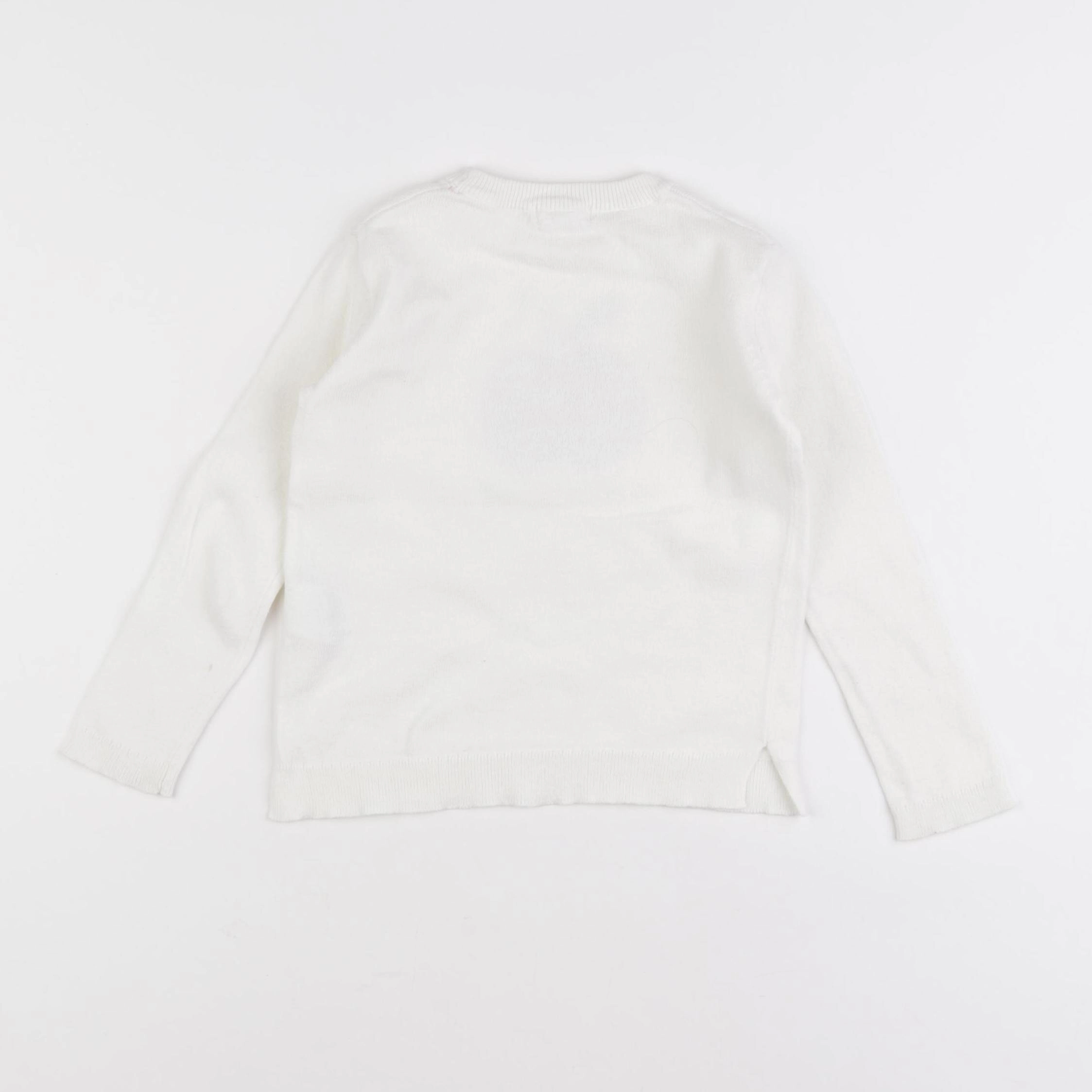 Vertbaudet - pull blanc - 3 ans