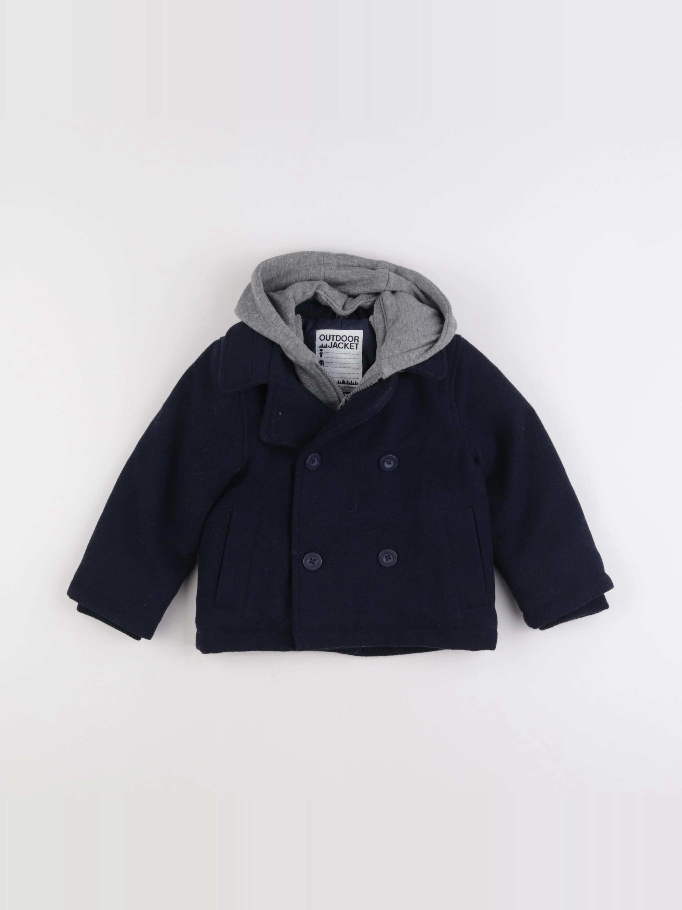Vertbaudet - manteau bleu - 2 ans