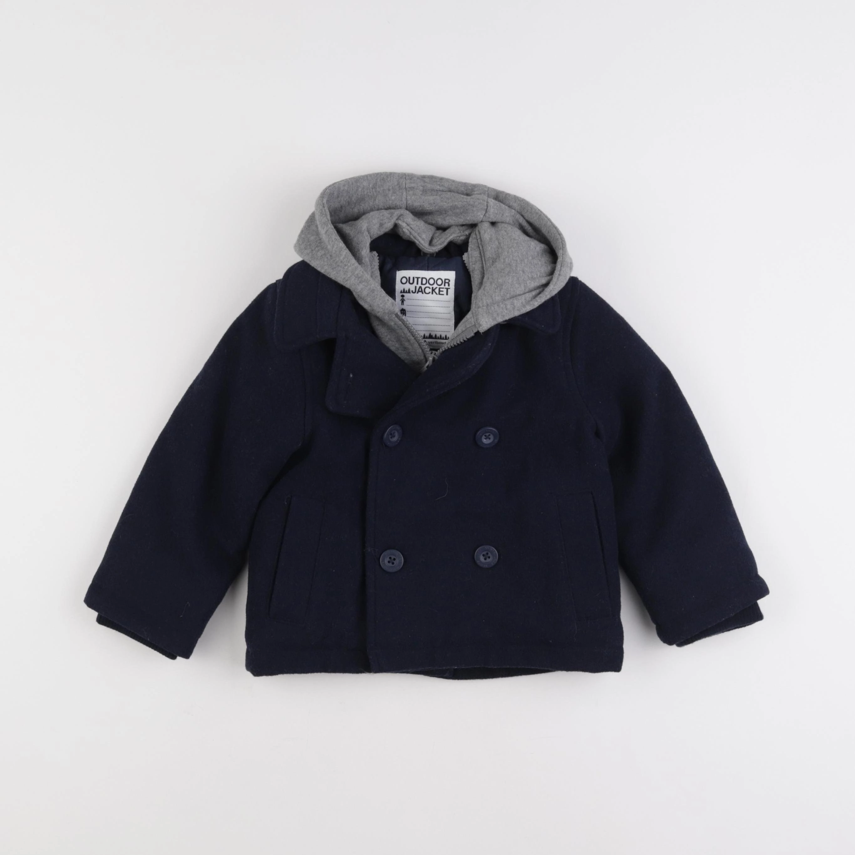 Vertbaudet - manteau bleu - 2 ans