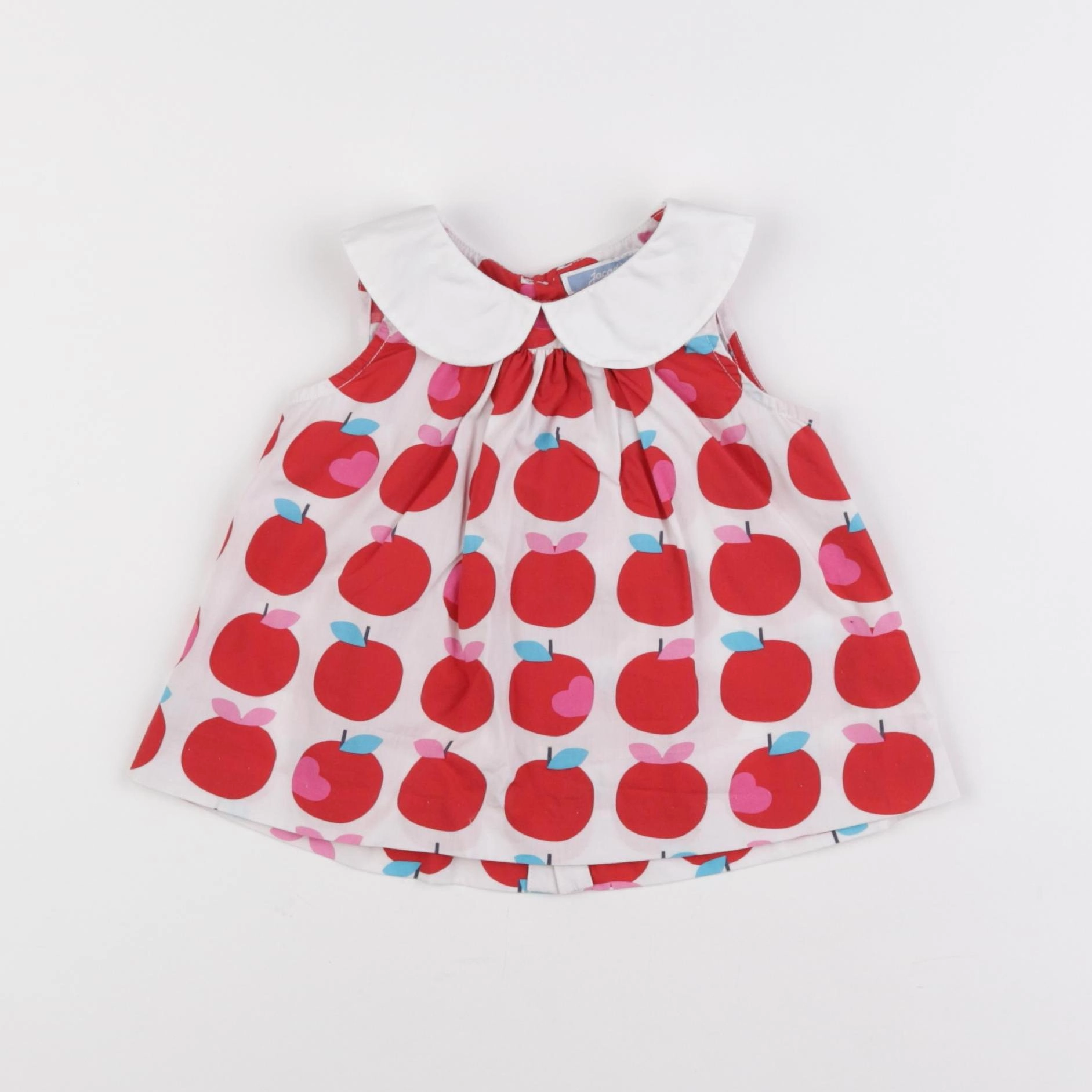 Jacadi - blouse blanc, rouge - 18 mois