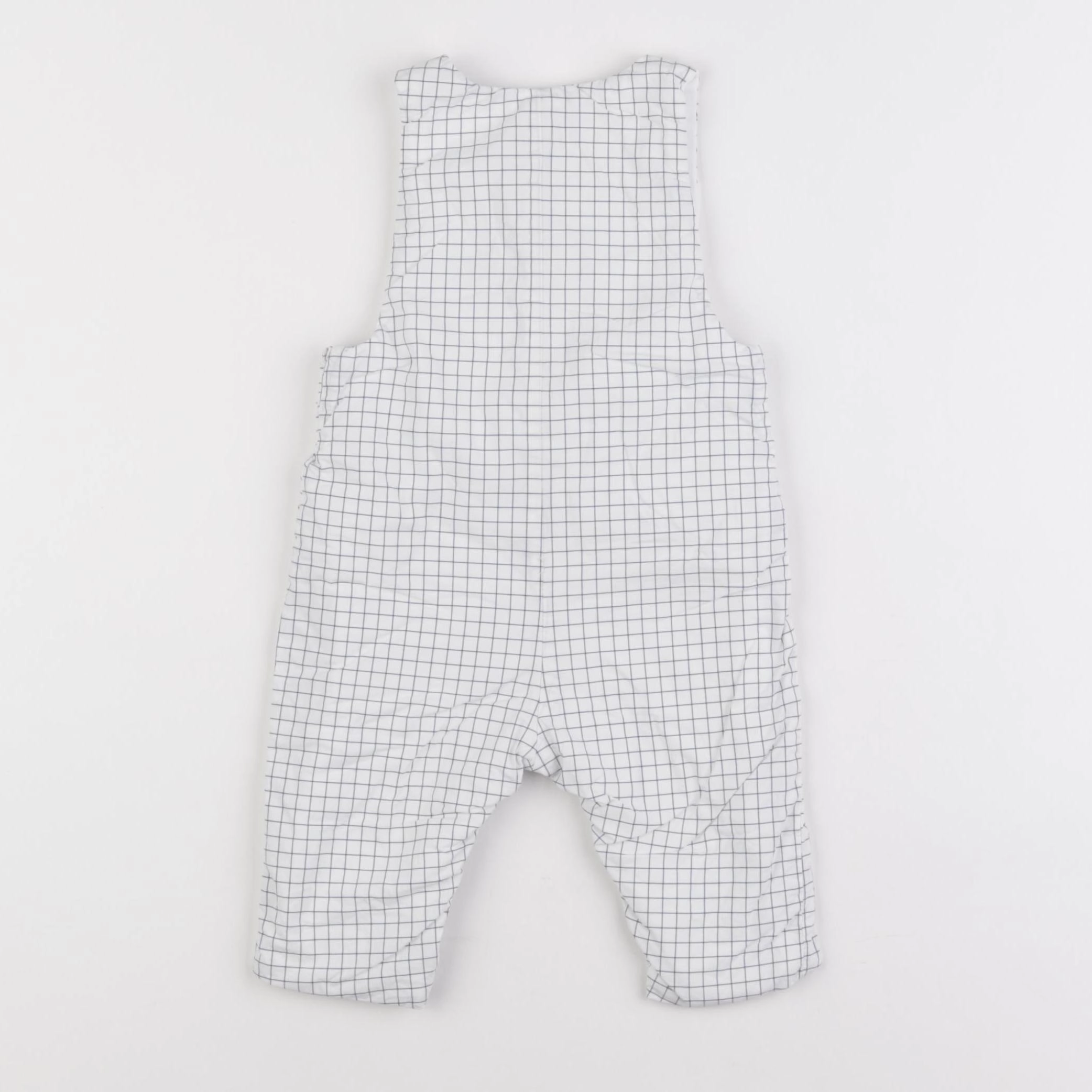 Jacadi - combinaison doublé blanc, bleu - 6 mois
