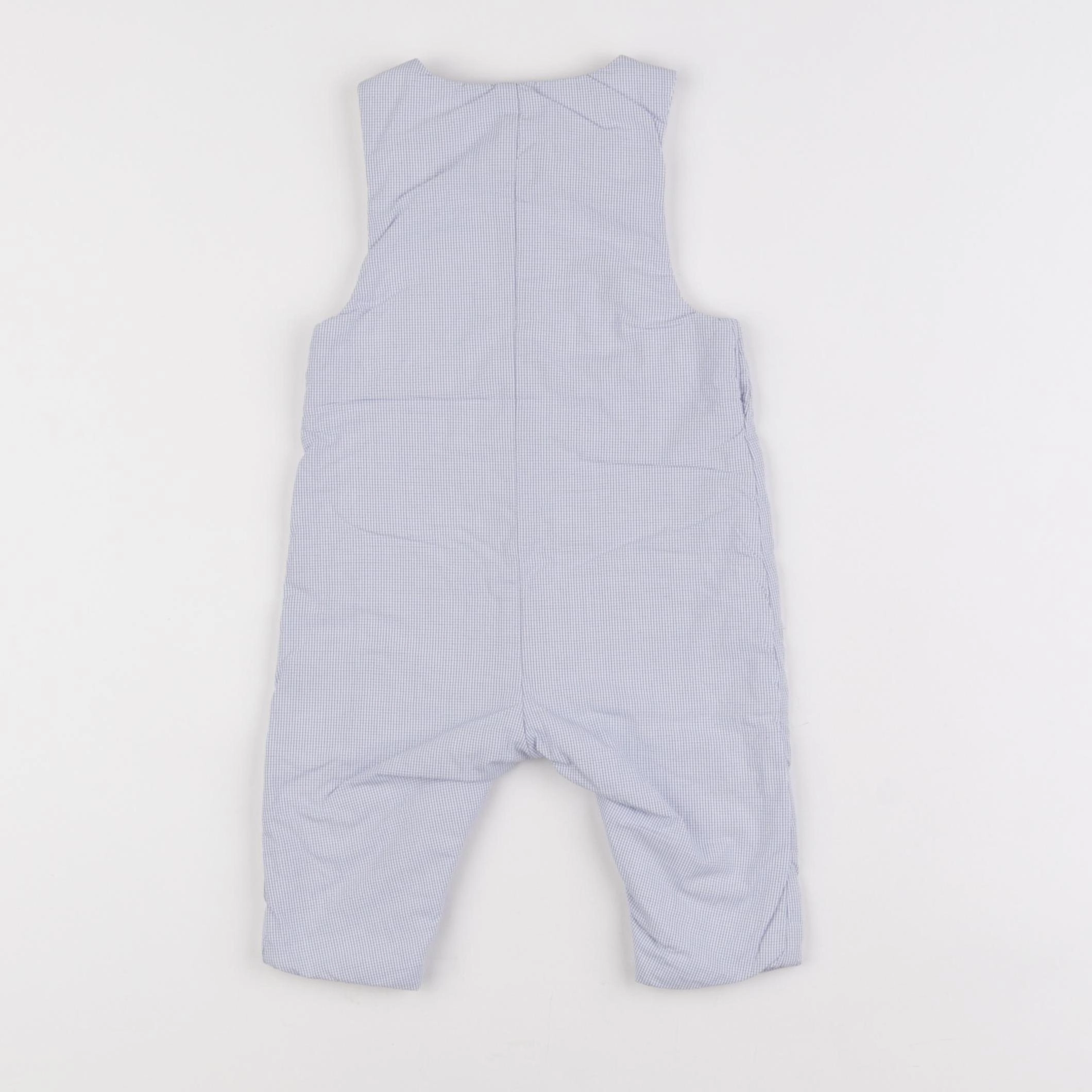 Jacadi - combinaison doublé blanc, bleu - 6 mois