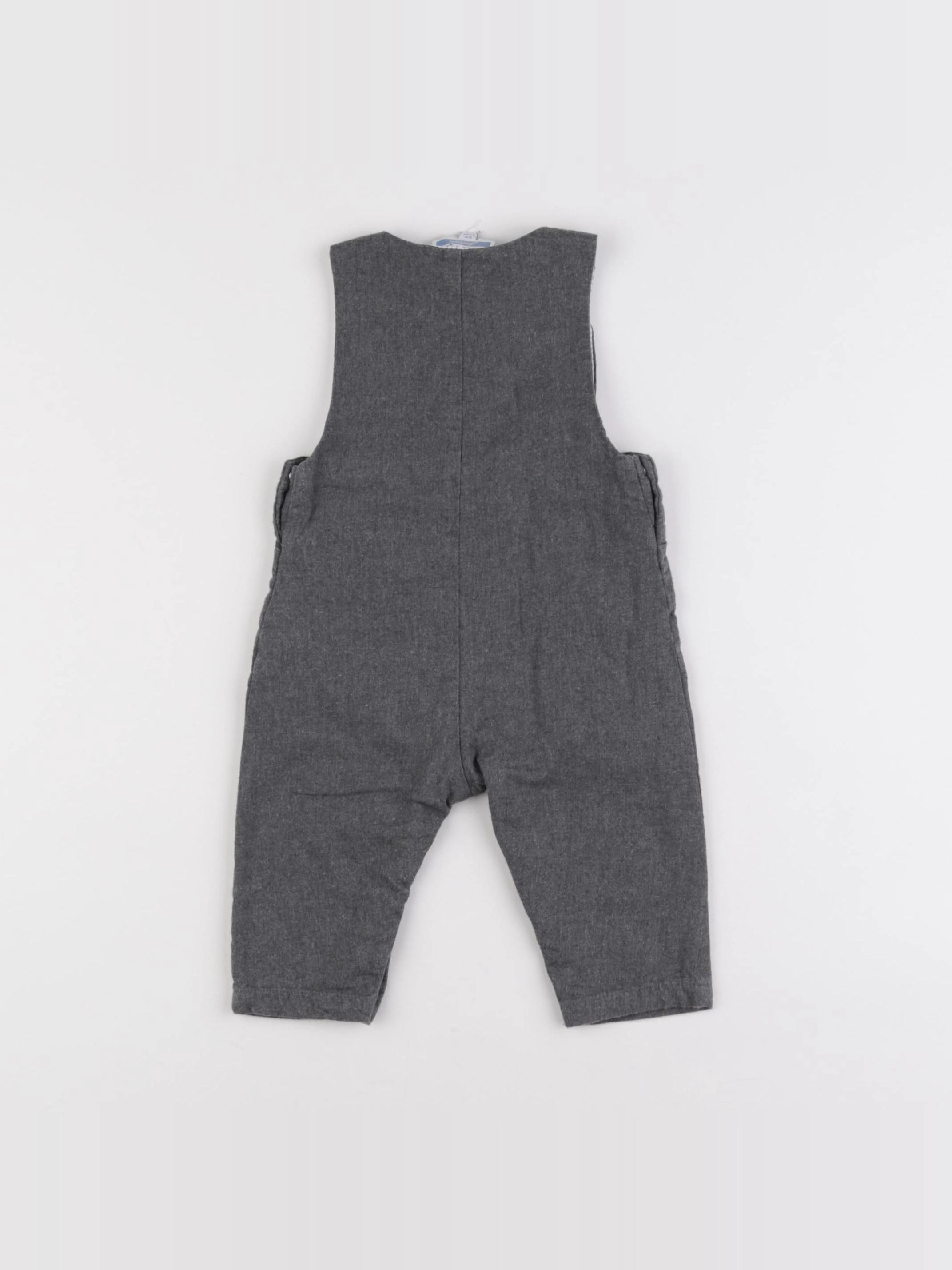 Jacadi - salopette doublé gris - 6 mois