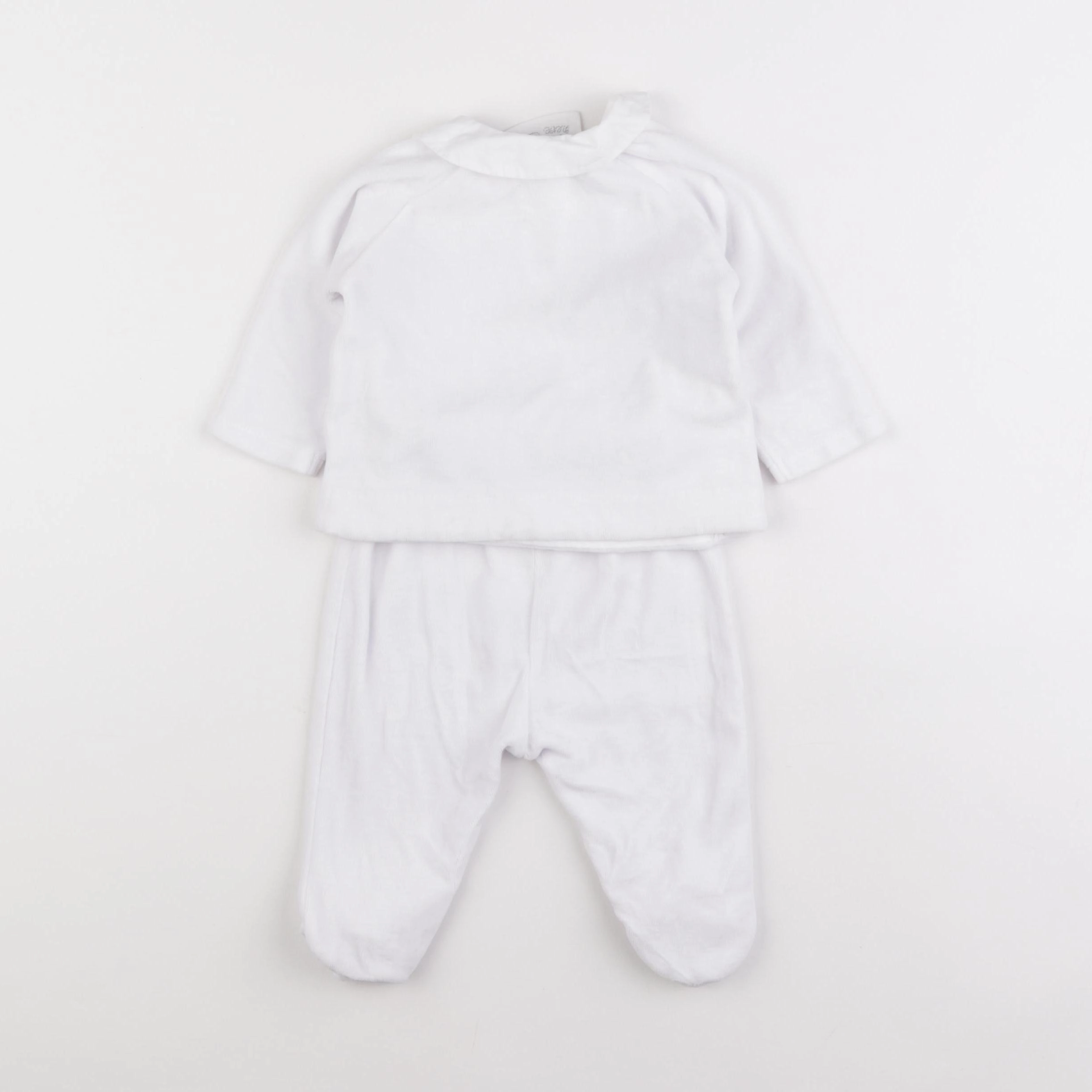Jacadi - pyjama velours blanc - 6 mois