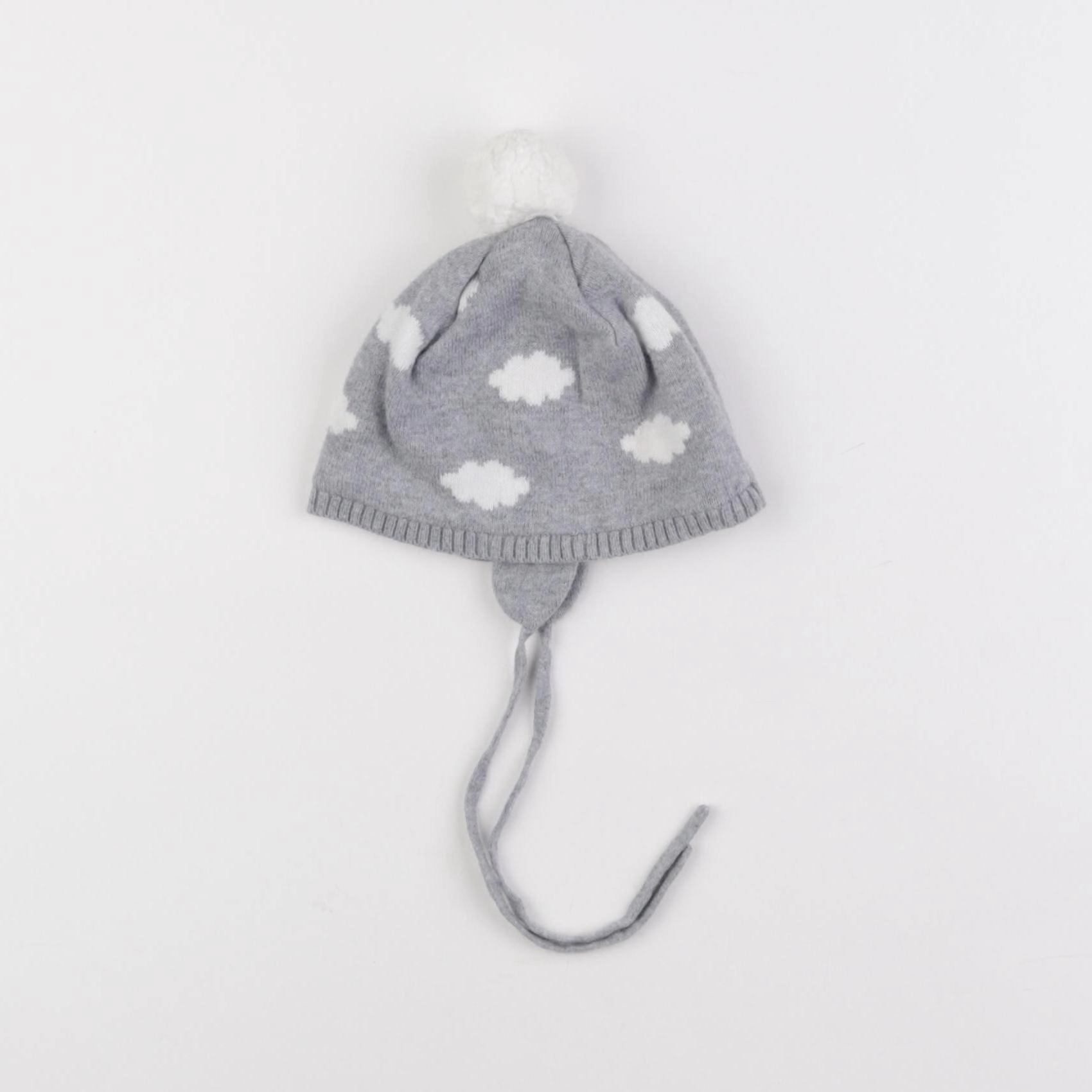Jacadi - bonnet gris, blanc - 3 mois