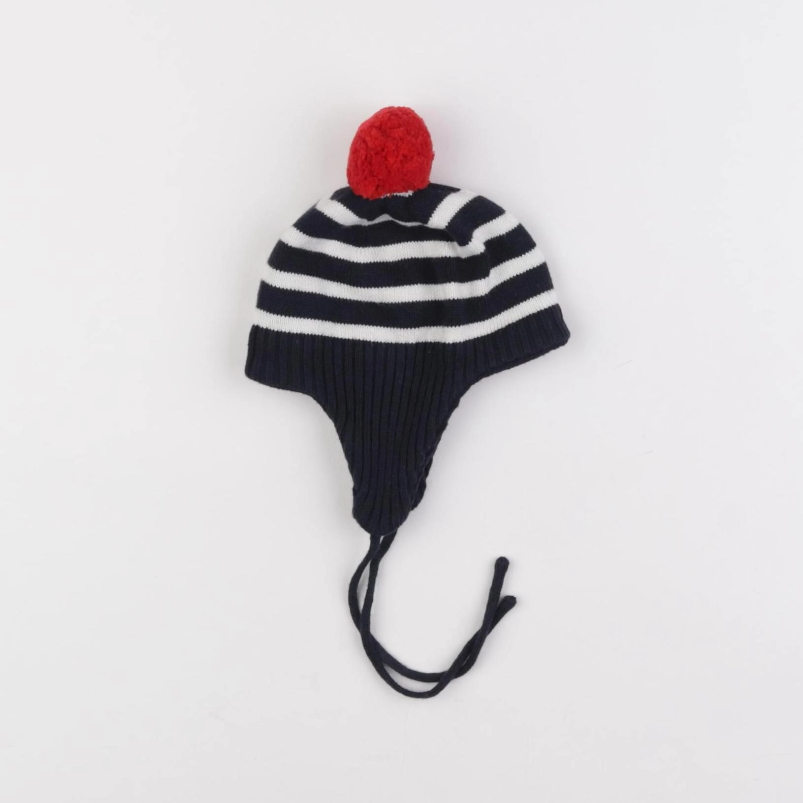 Jacadi - bonnet bleu, blanc - 6 mois