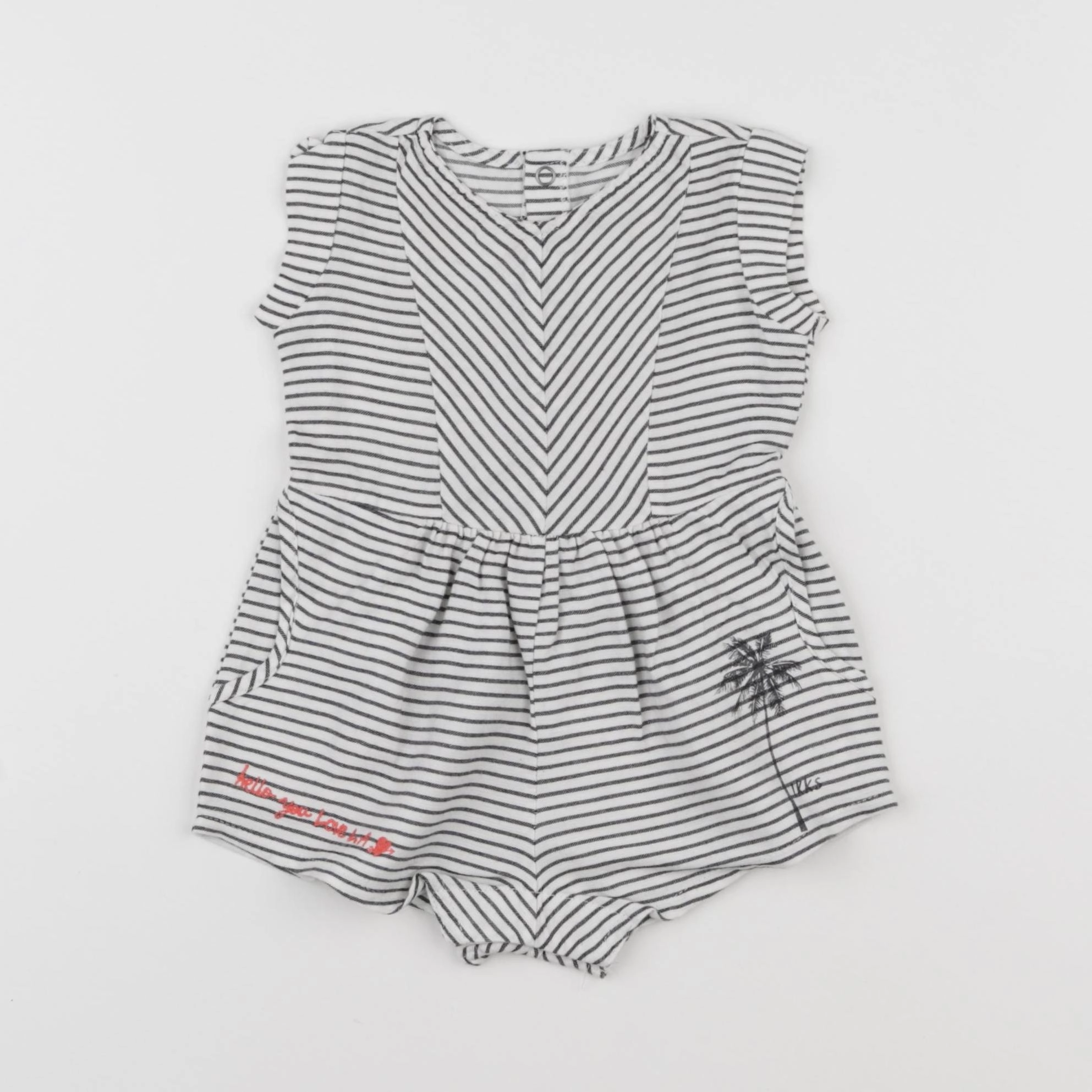 IKKS - combinaison blanc, gris - 6 mois