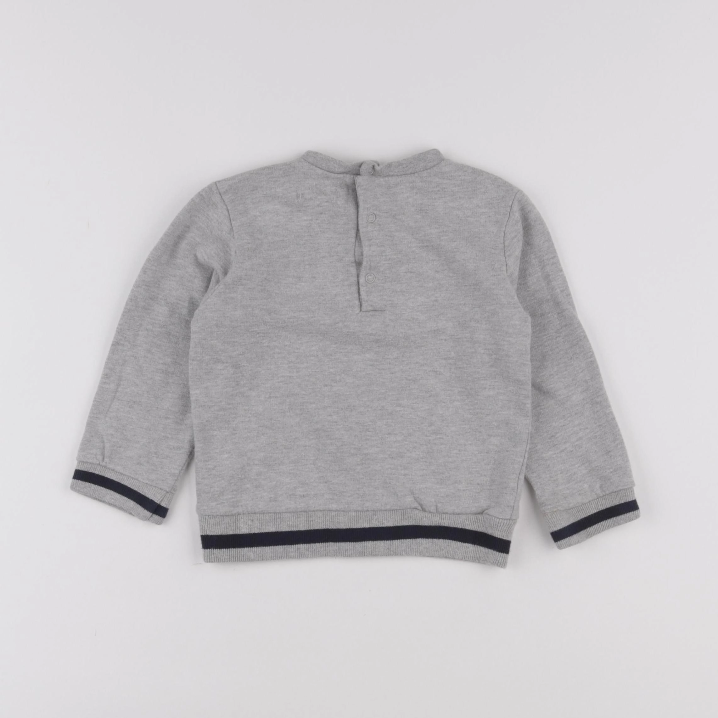 Vertbaudet - sweat gris - 18 mois