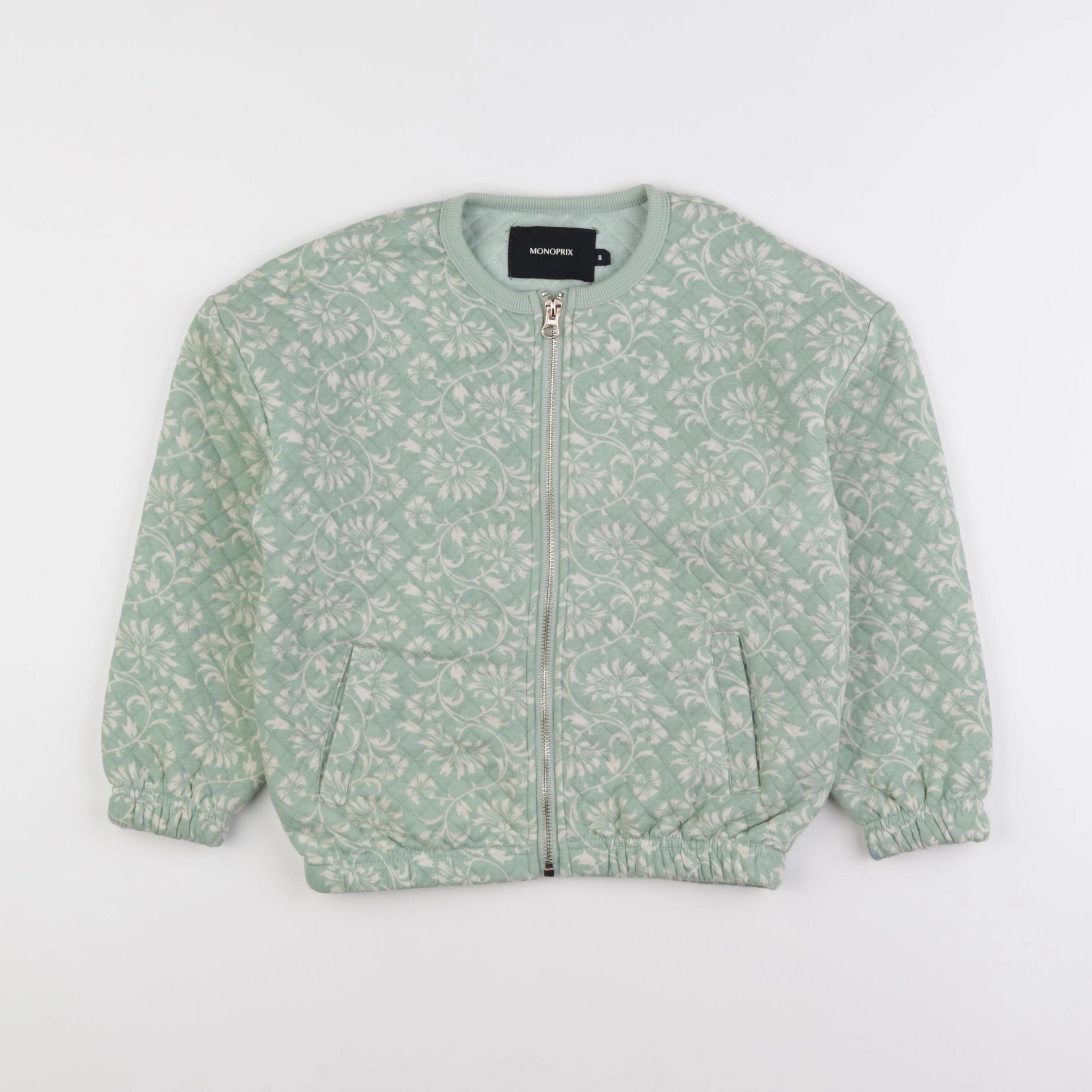 Monoprix - sweat vert - 8 ans
