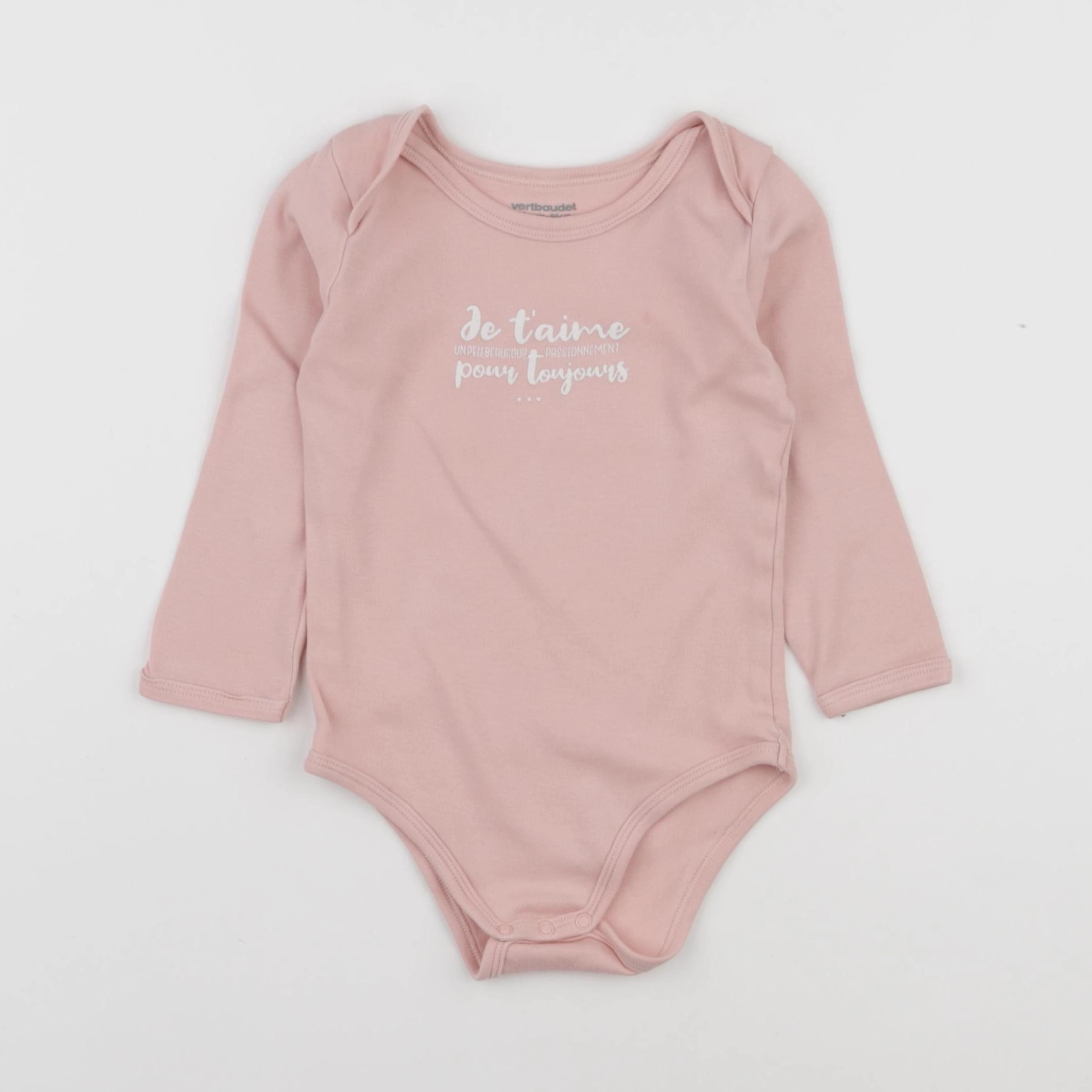 Vertbaudet - body coton rose - 2 ans