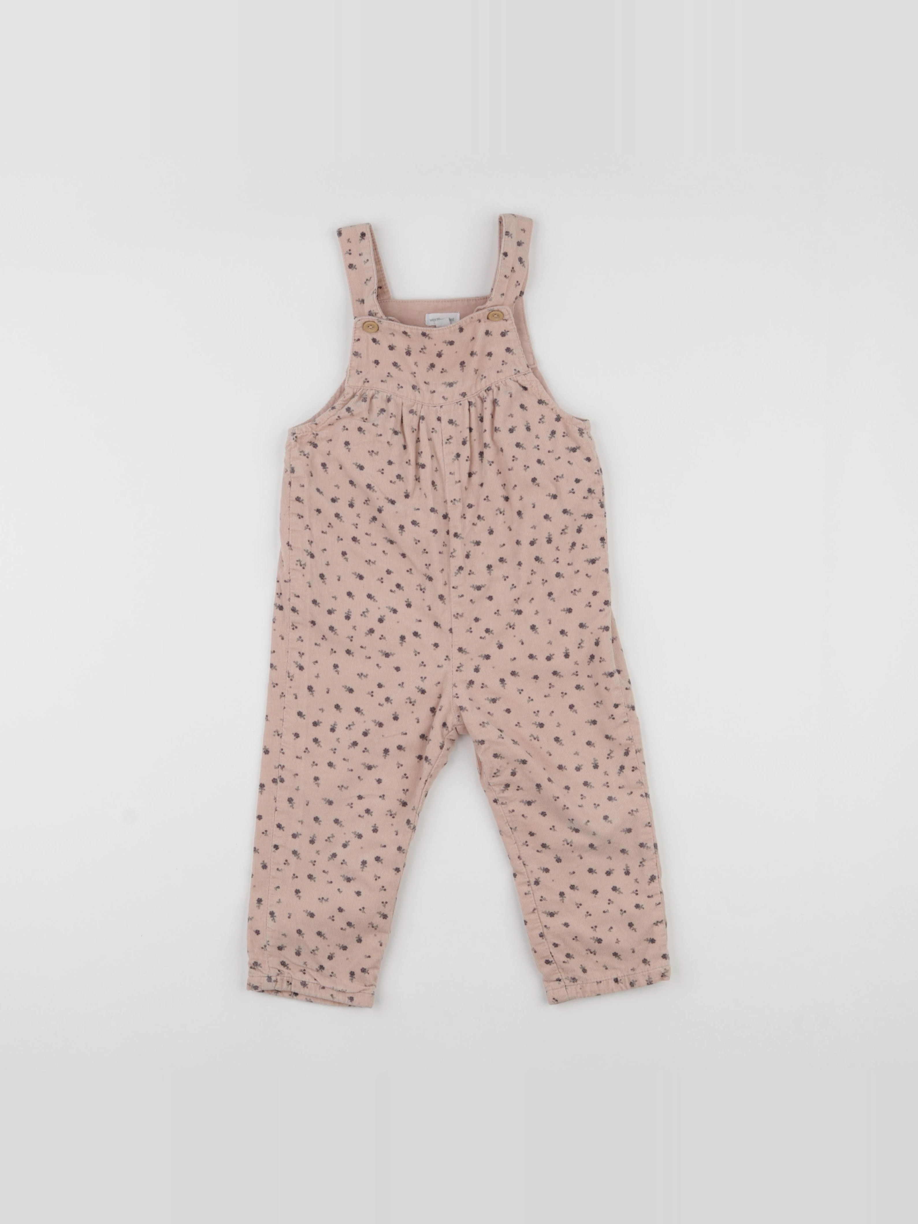 Vertbaudet - salopette doublé rose - 2 ans