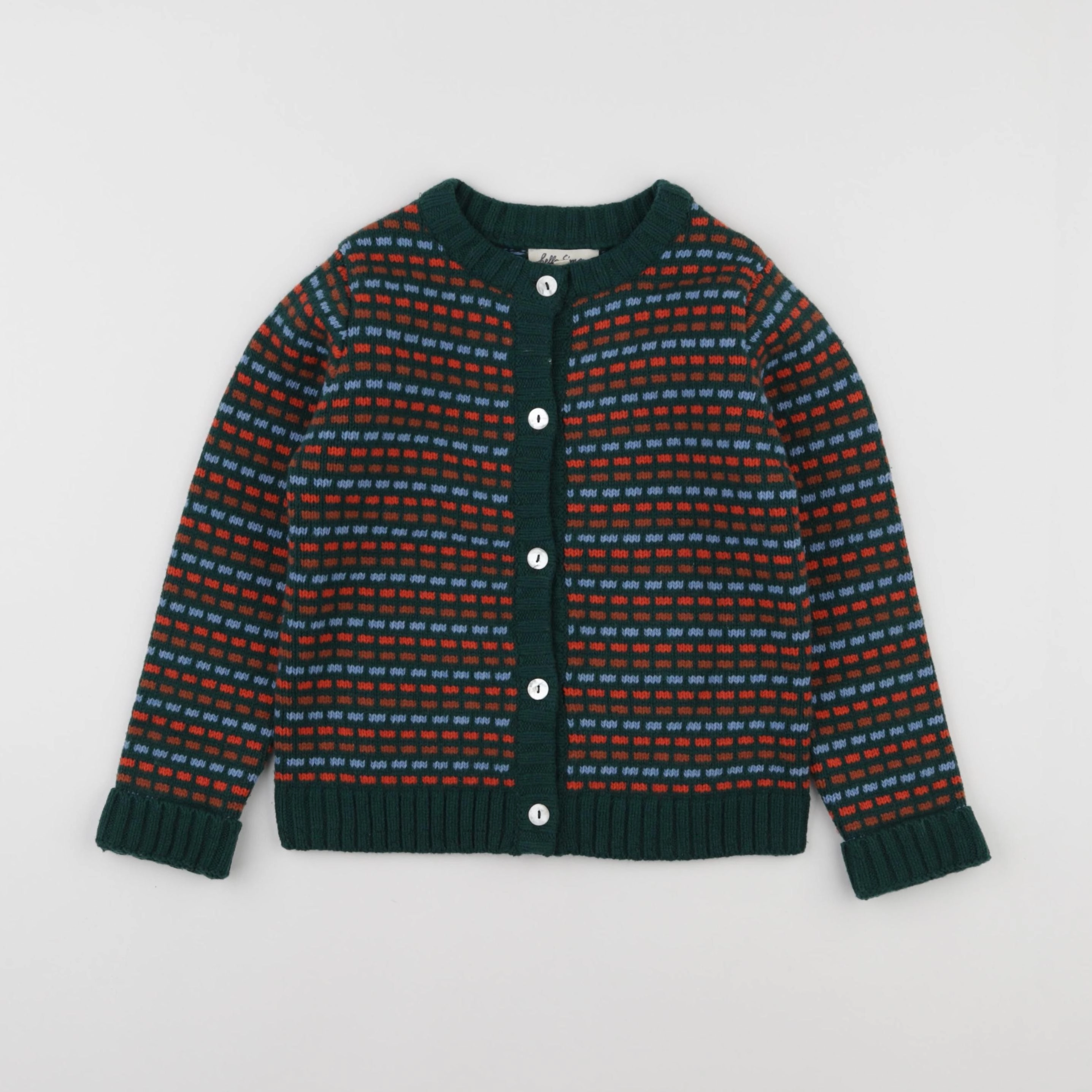 Hello Simone - gilet vert - 8 ans